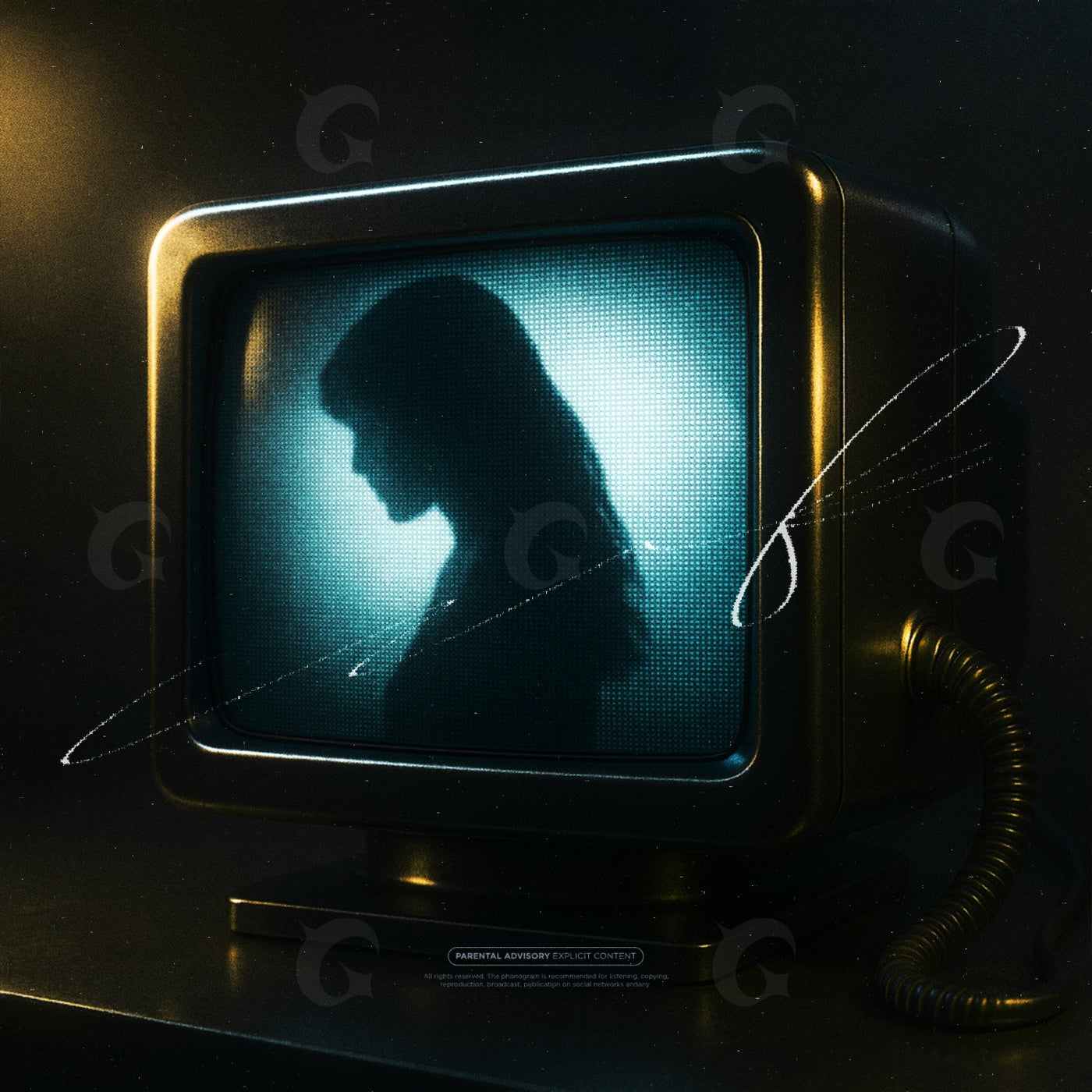 Television silhouette girl