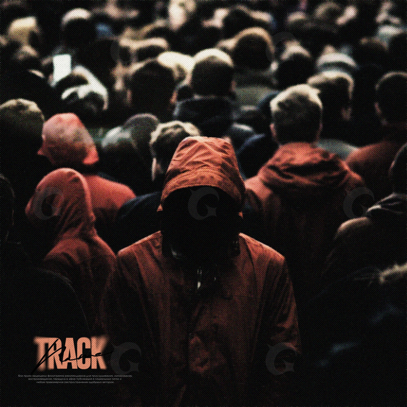 Hooded amongst crowd