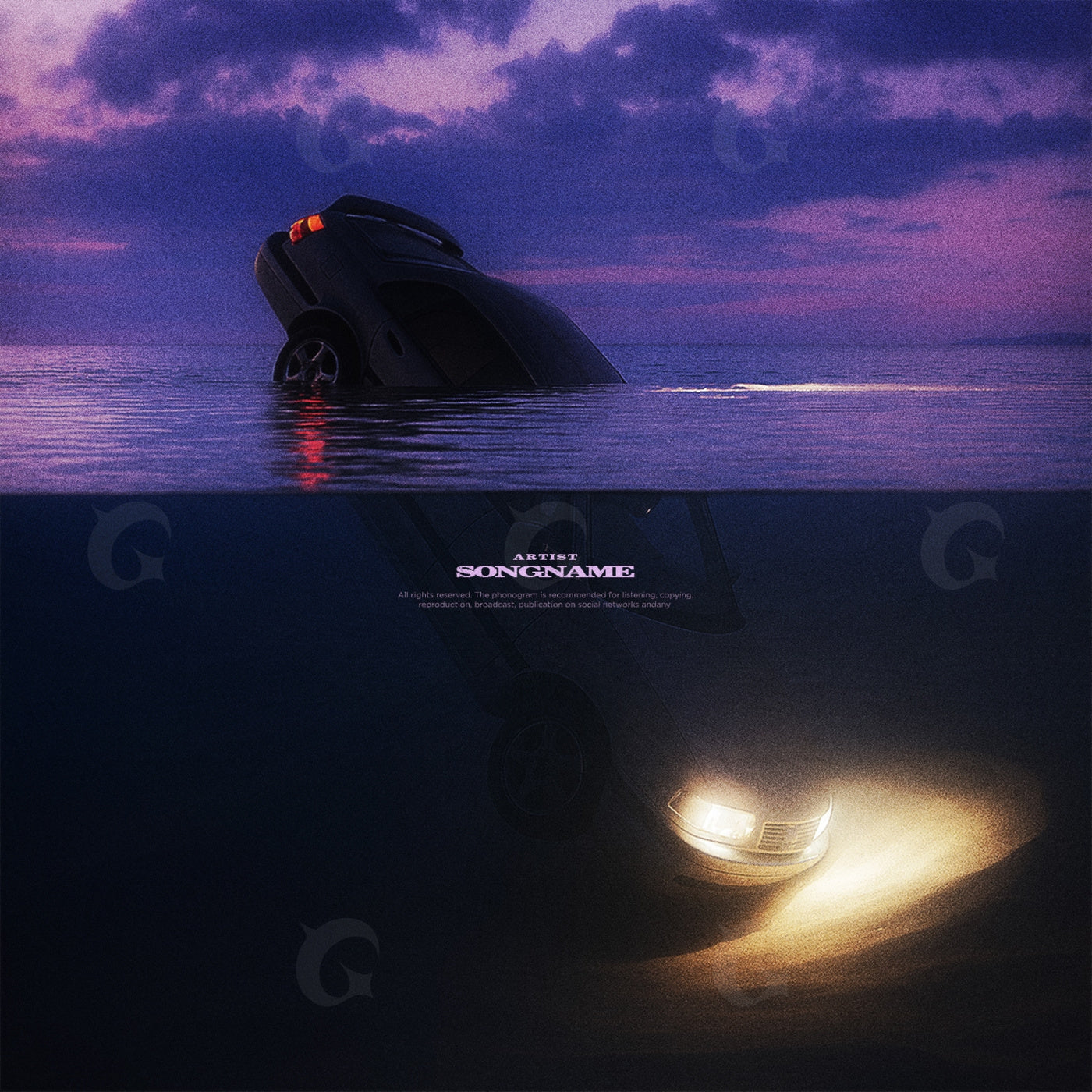 Sunken car headlights