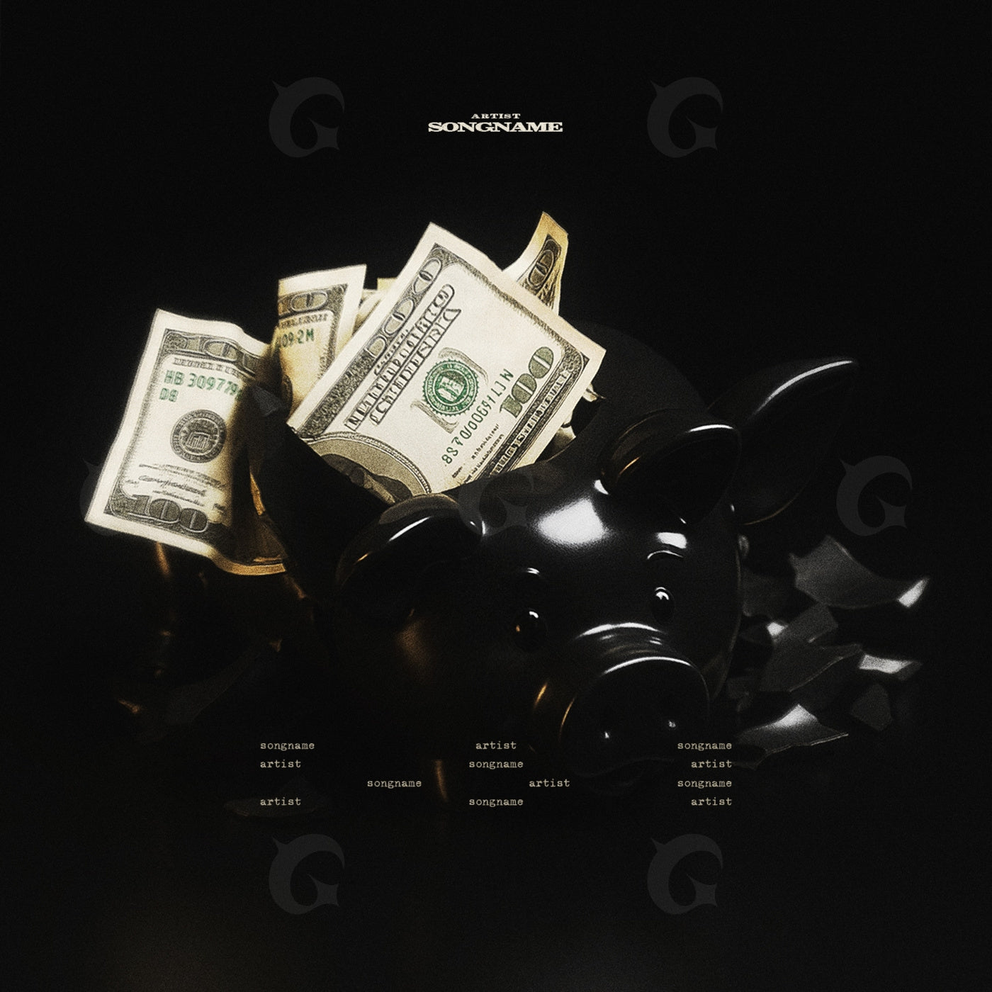 Broken piggy bank
