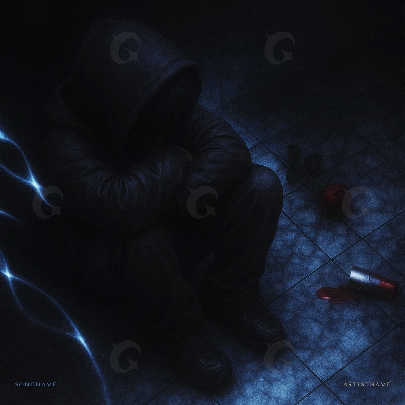 Hooded with rose