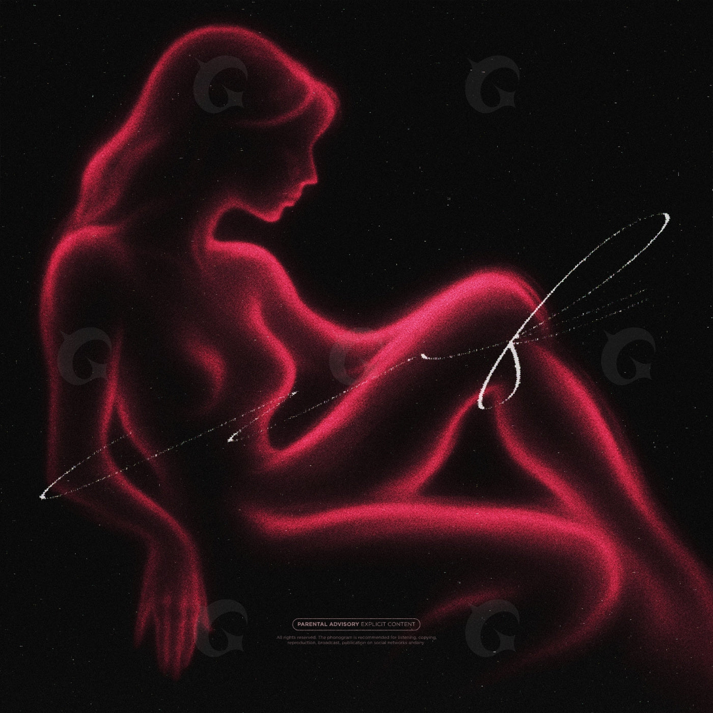 Neon silhouette muse
