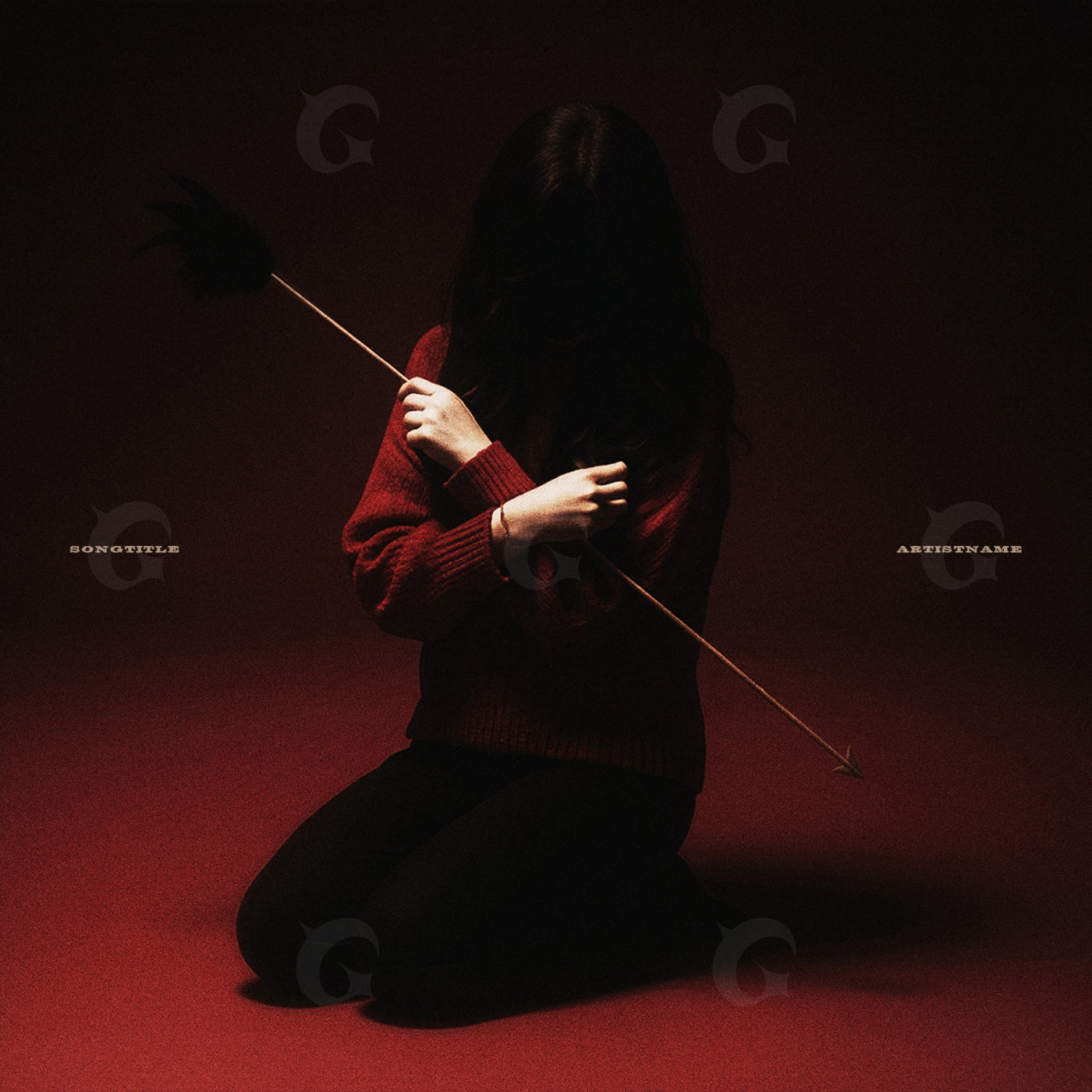 Kneeling with arrow