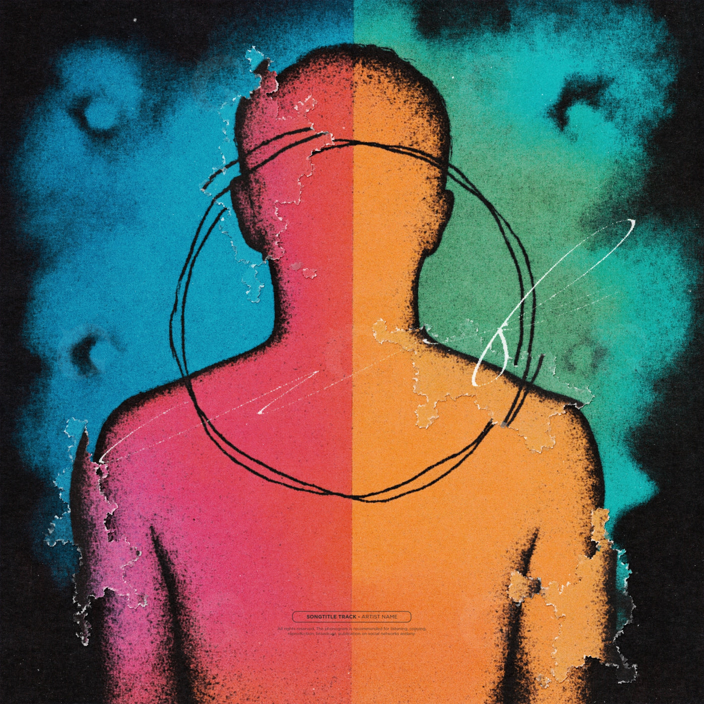 Split silhouette halo