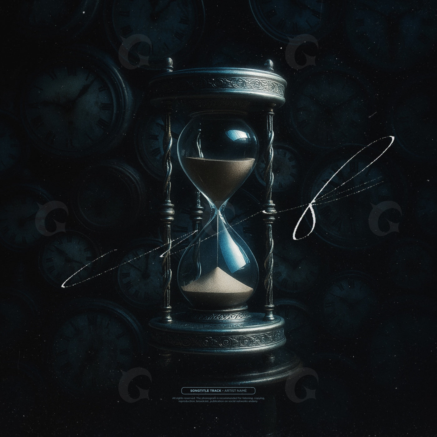 Hourglass against time