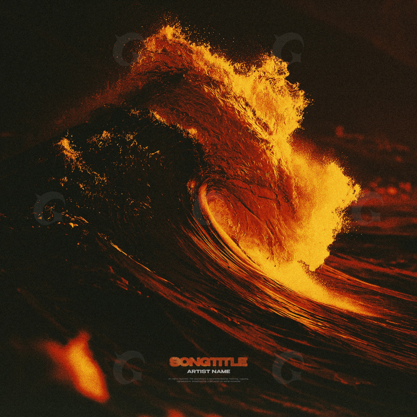 Molten ocean wave