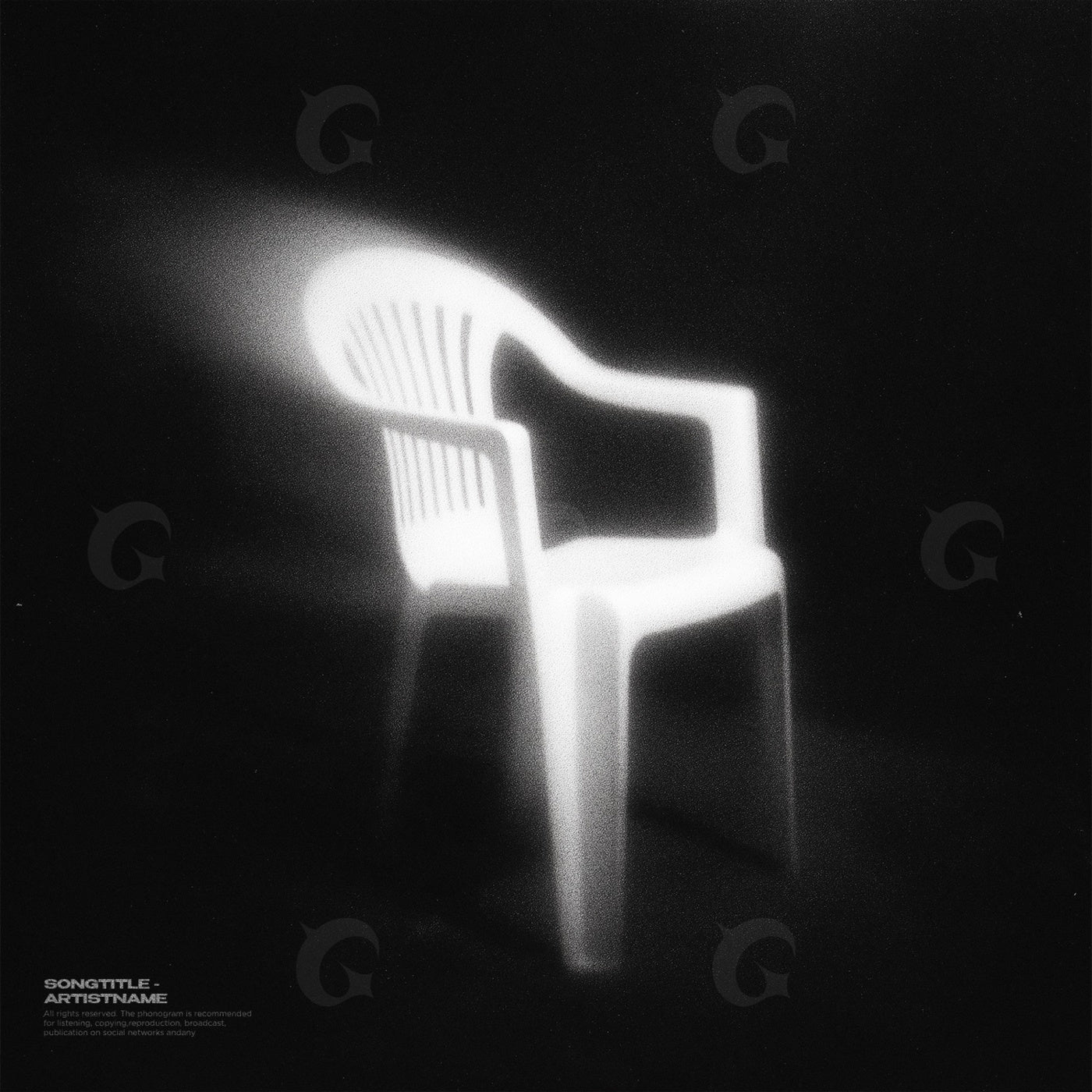 Lonely plastic chair