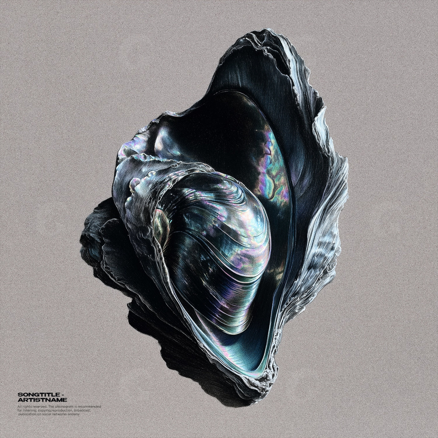 Iridescent shell heart