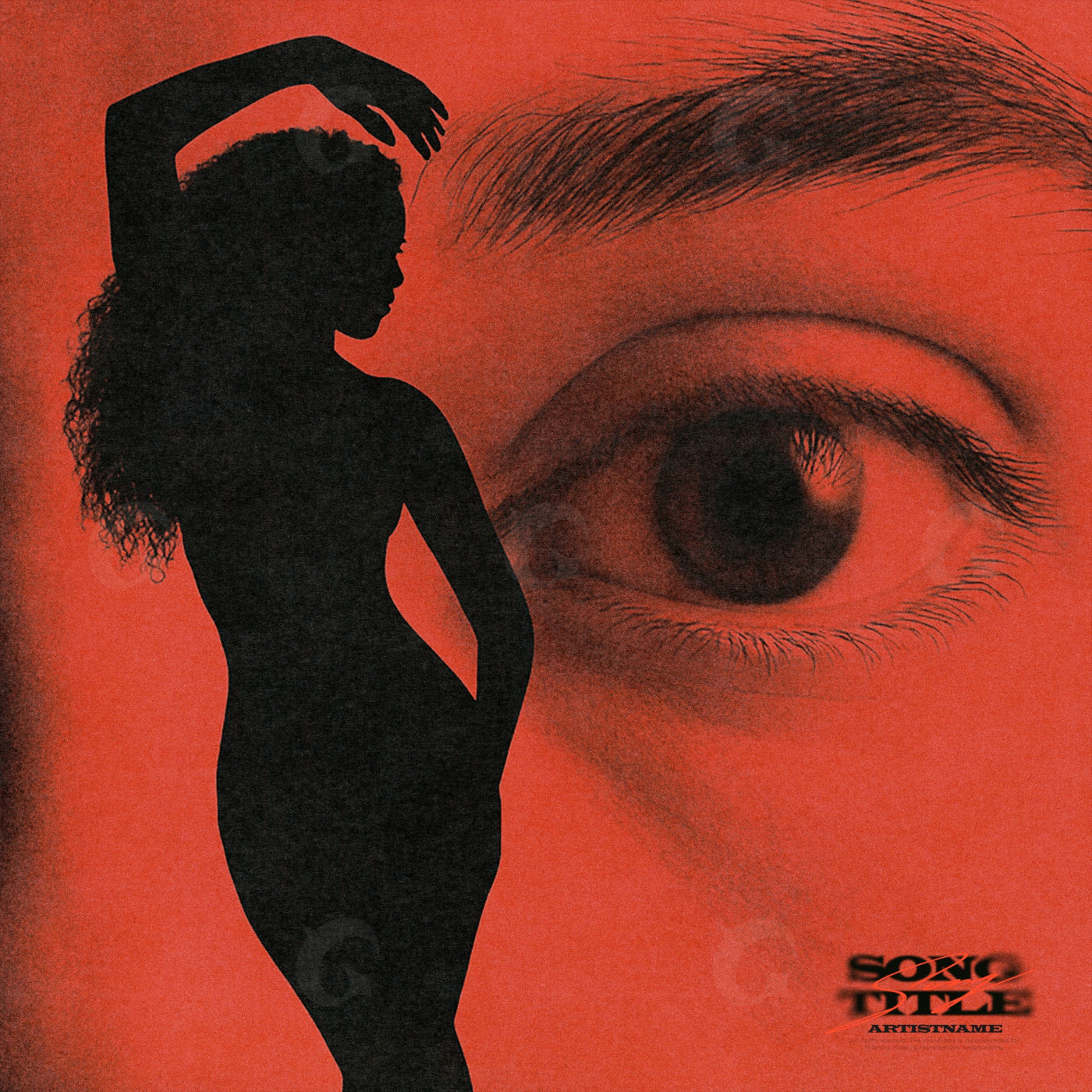 Silhouette beside eye