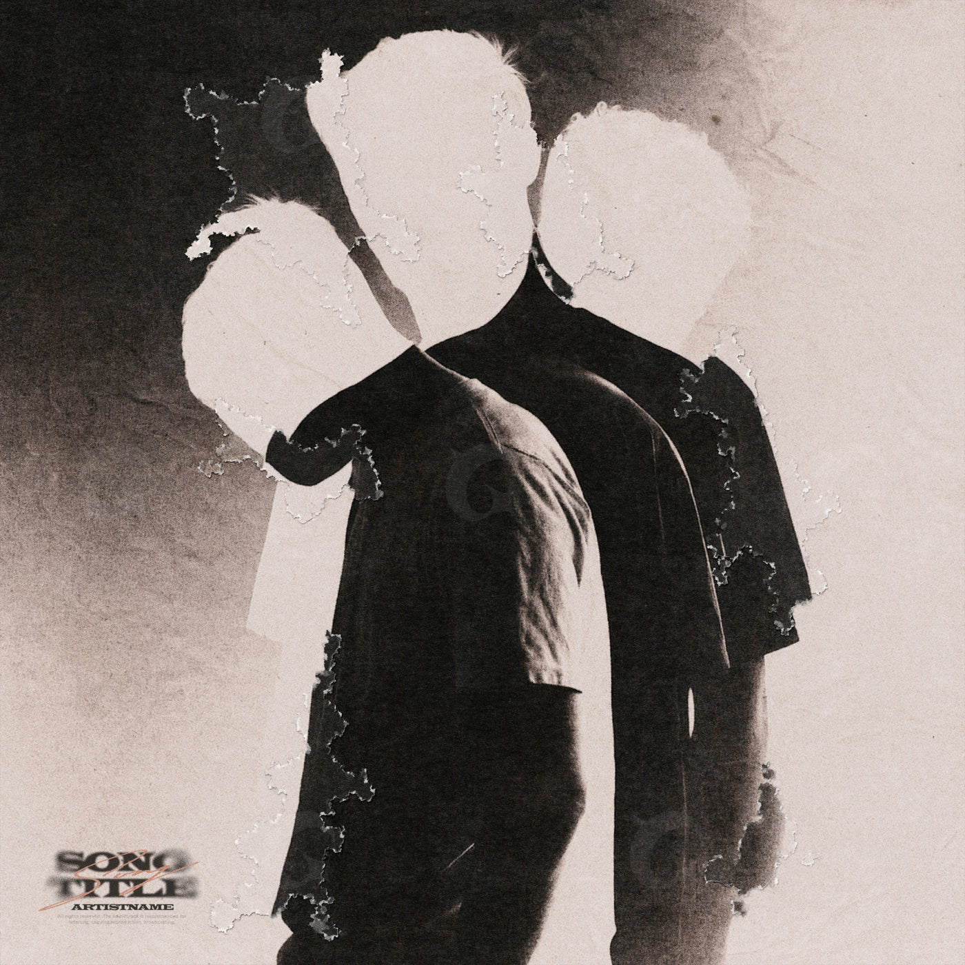 Triple silhouette figures