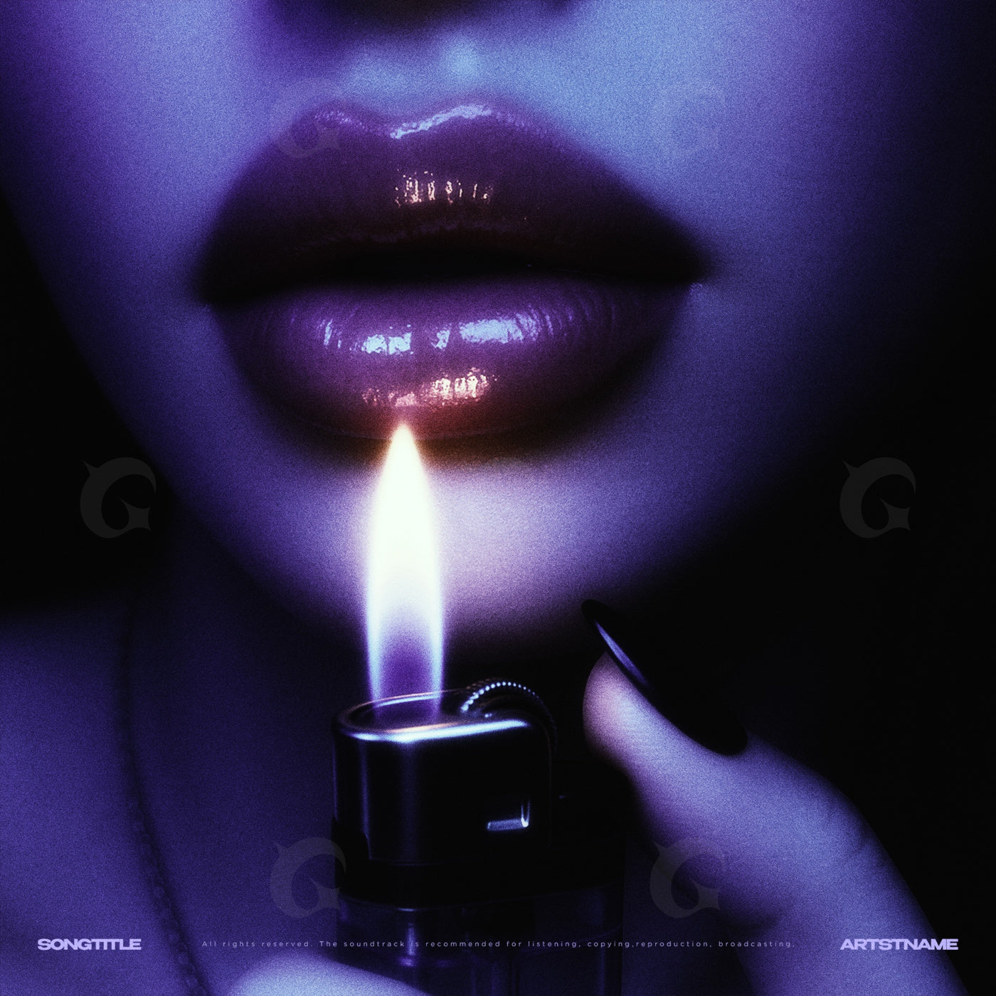 Lips near flame