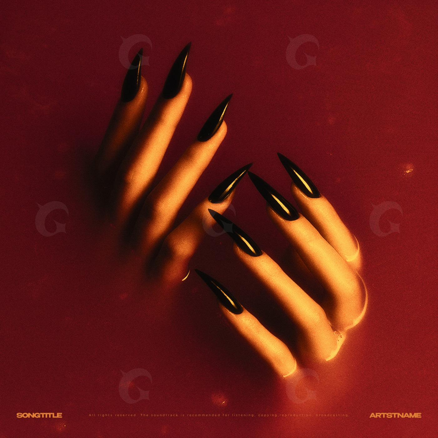 Stiletto fingers reaching