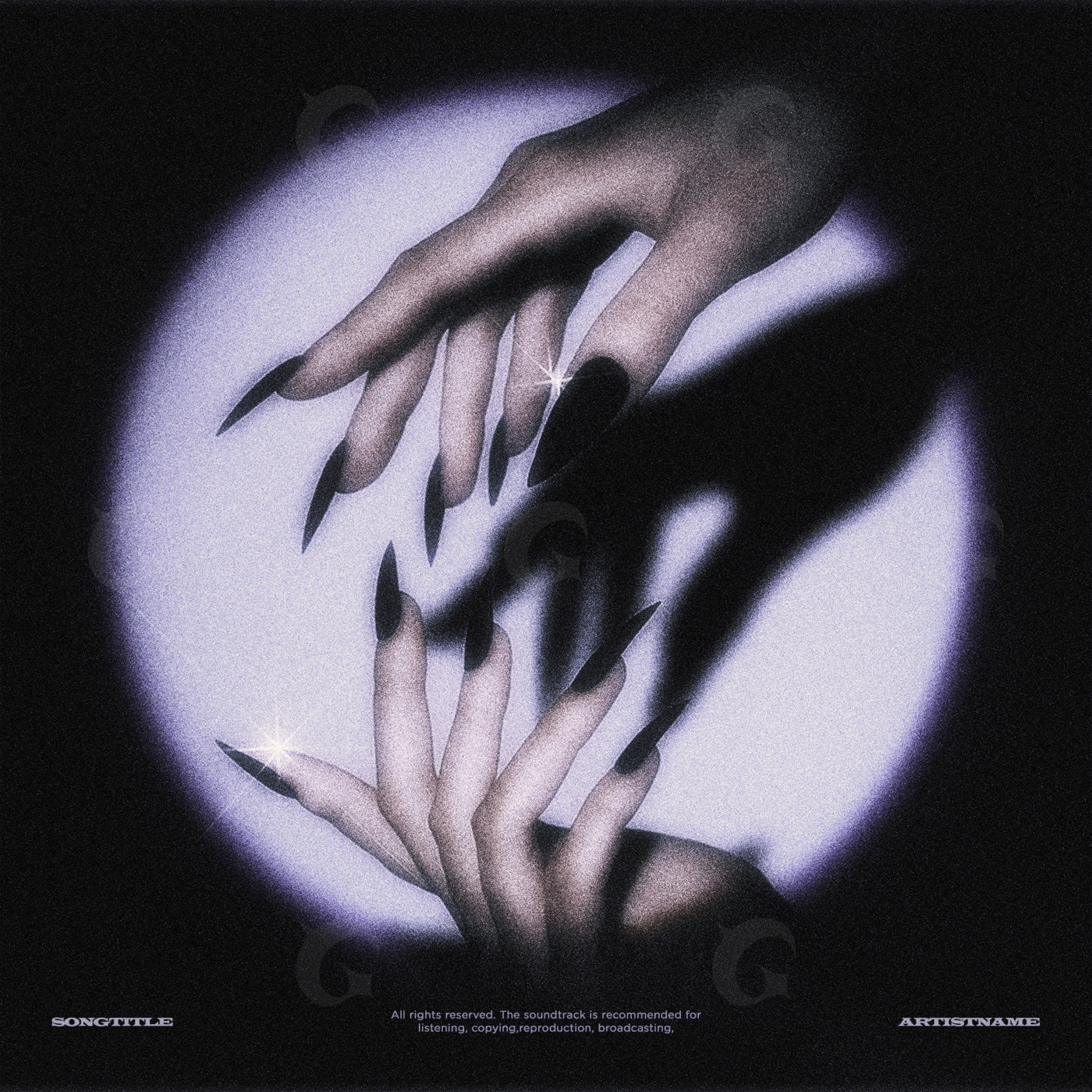 Moonlit long nails