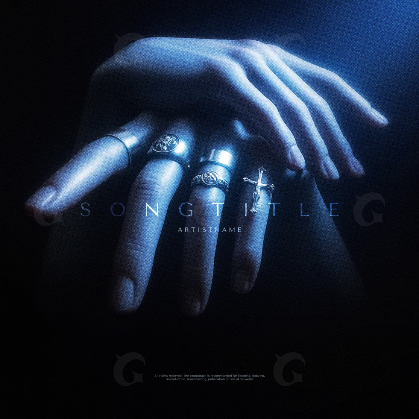 Moonlit ringed hand