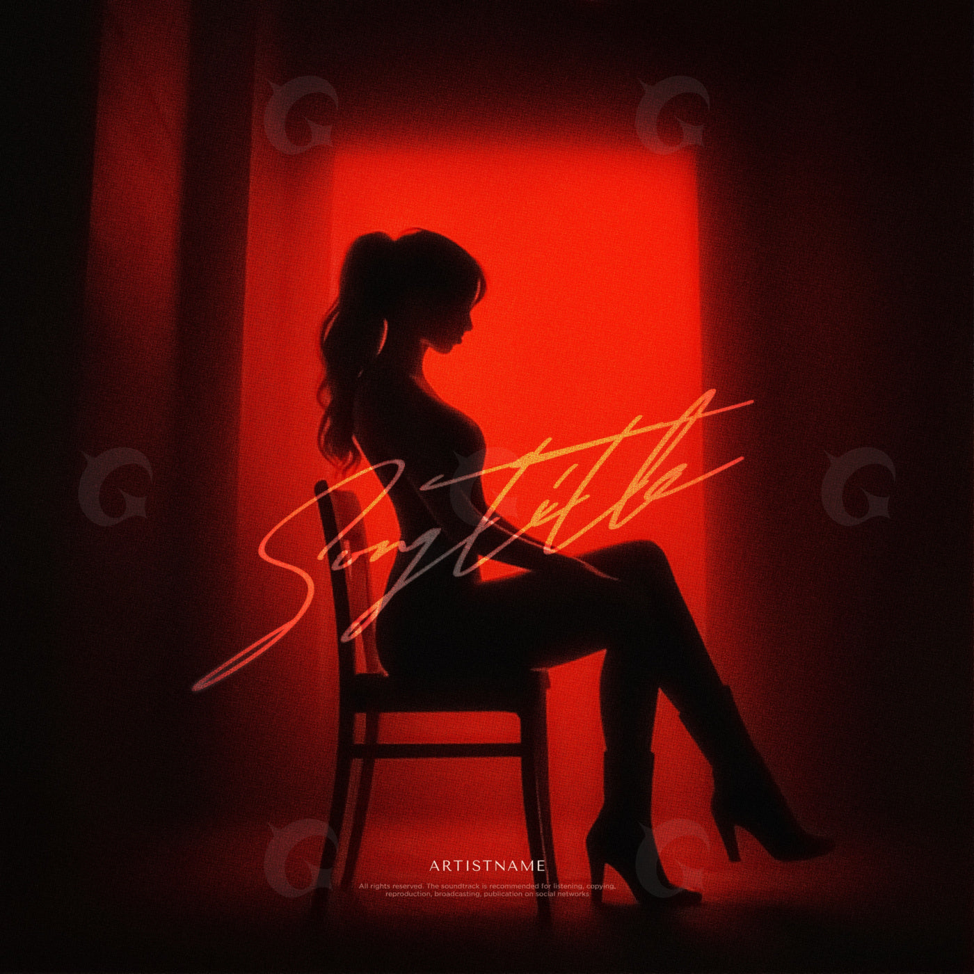 Silhouette on chair