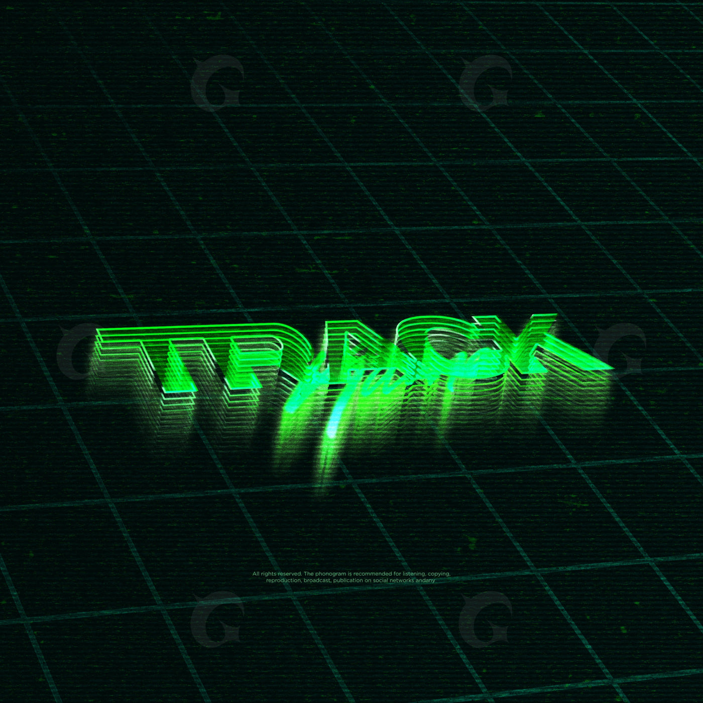 Neon grid typography