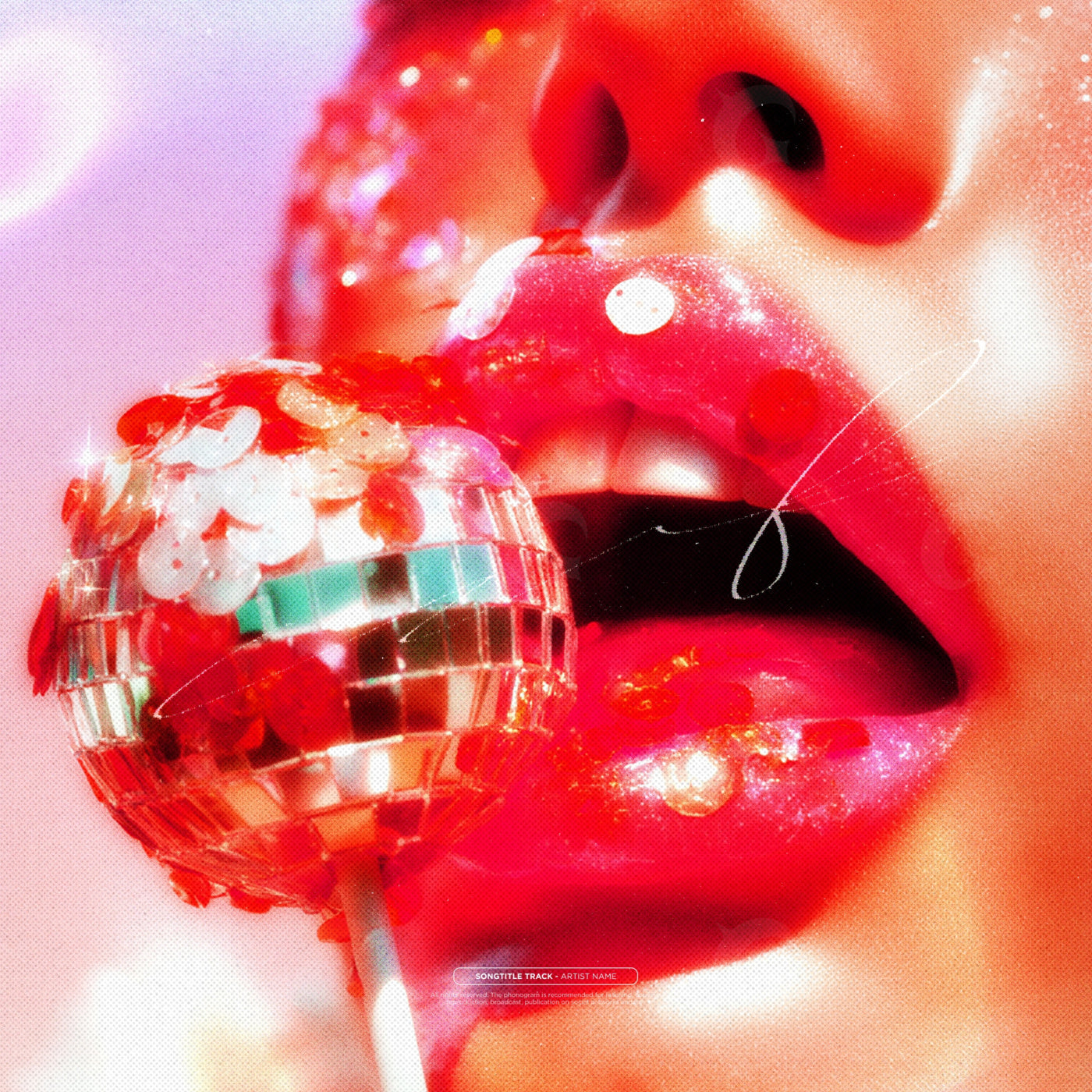 Glitter lollipop kiss