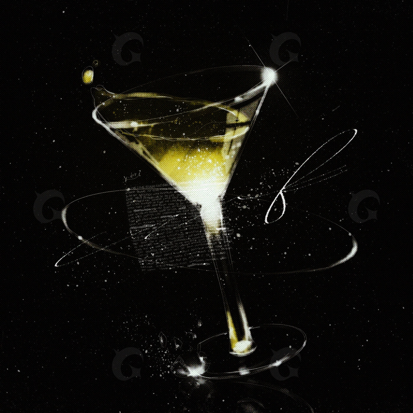 Sparkling martini orbit