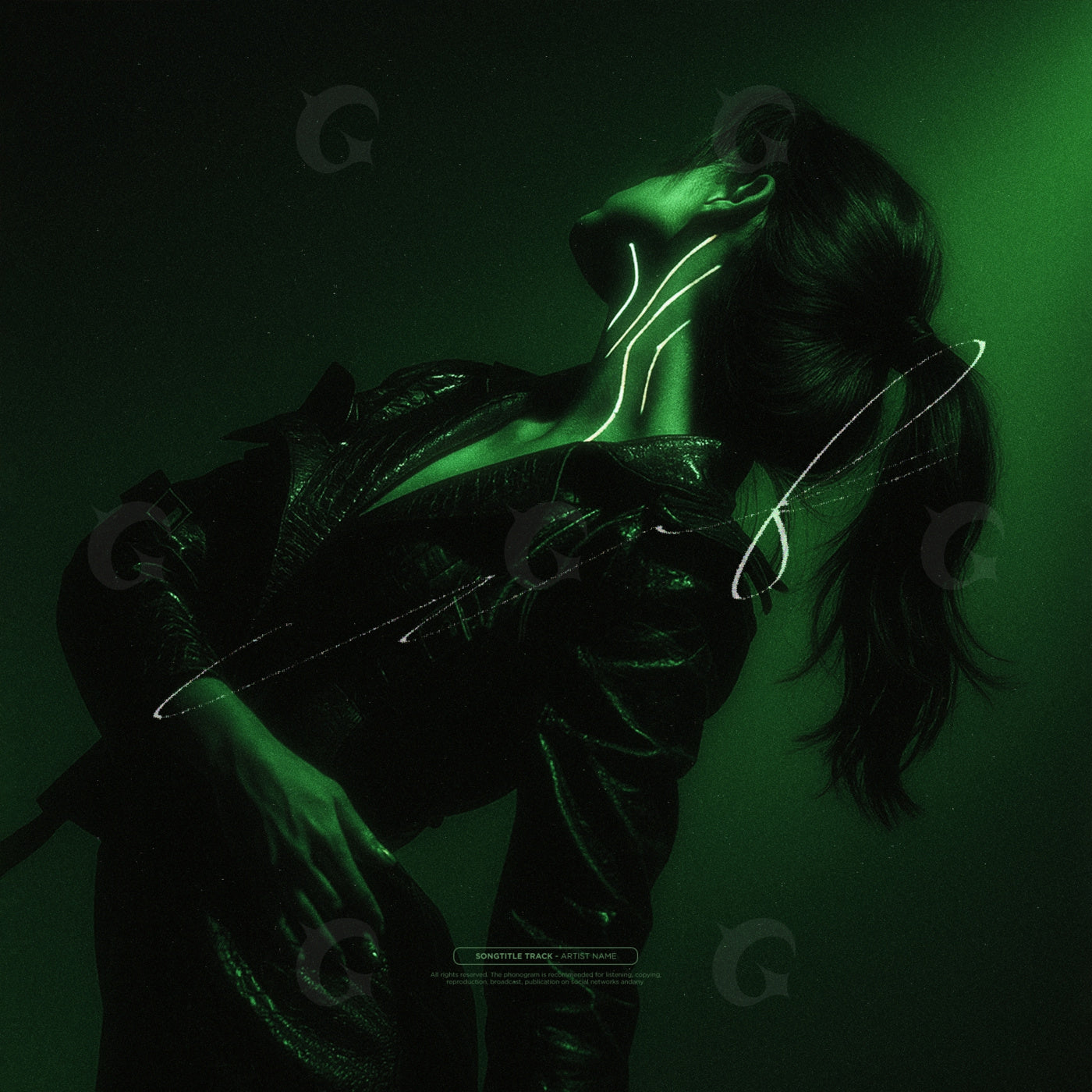 Neon veins in shadow