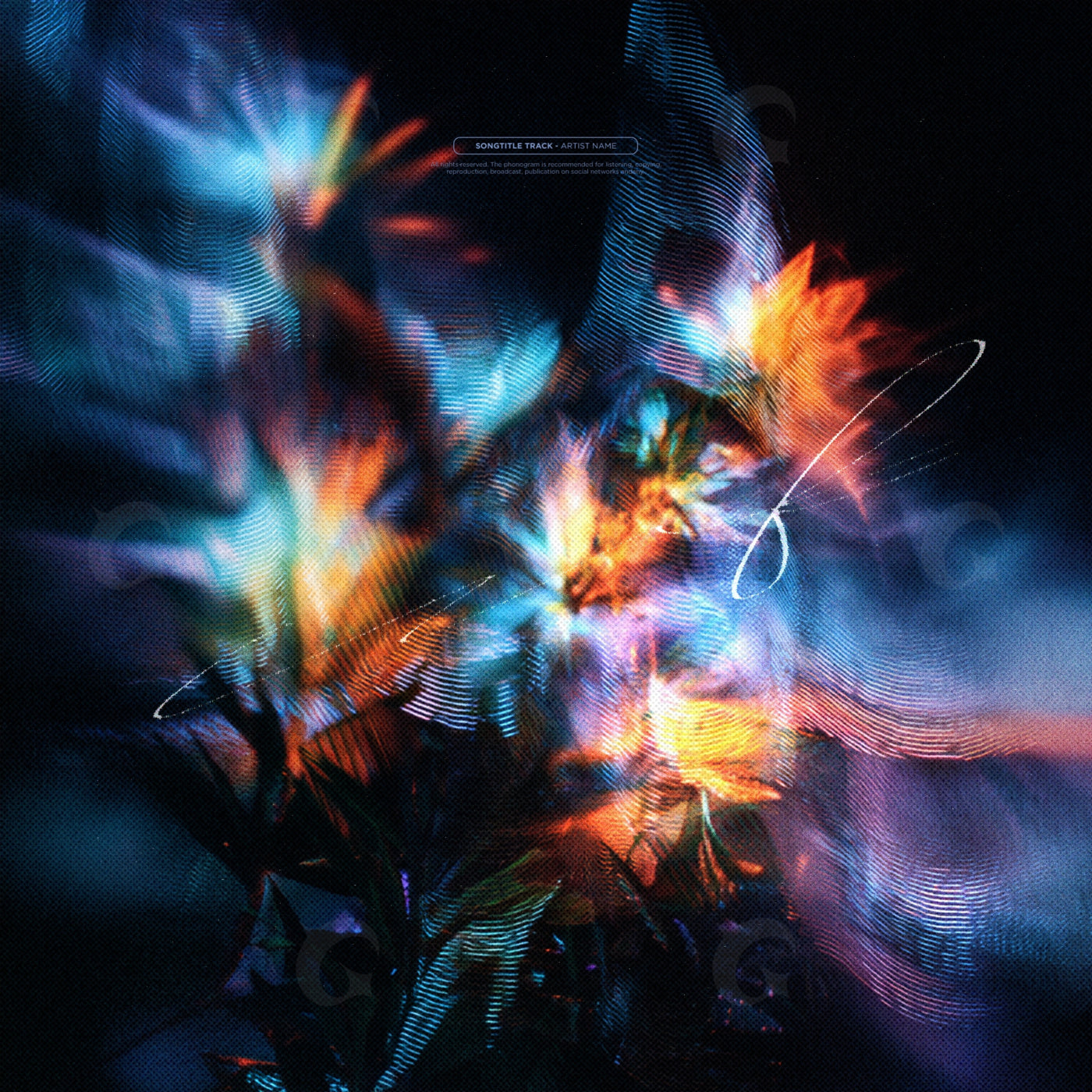 Neon floral echoes