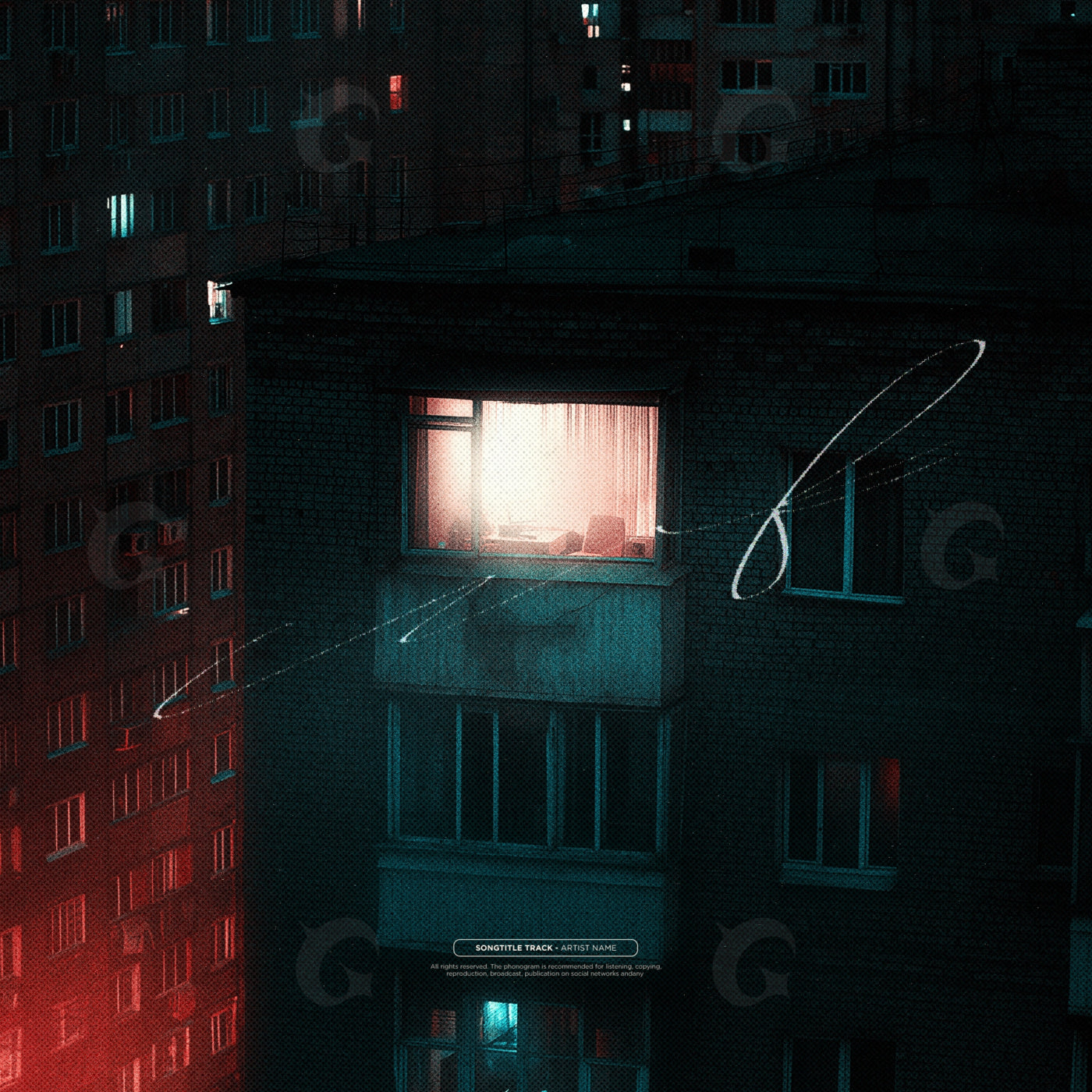 Midnight window glow
