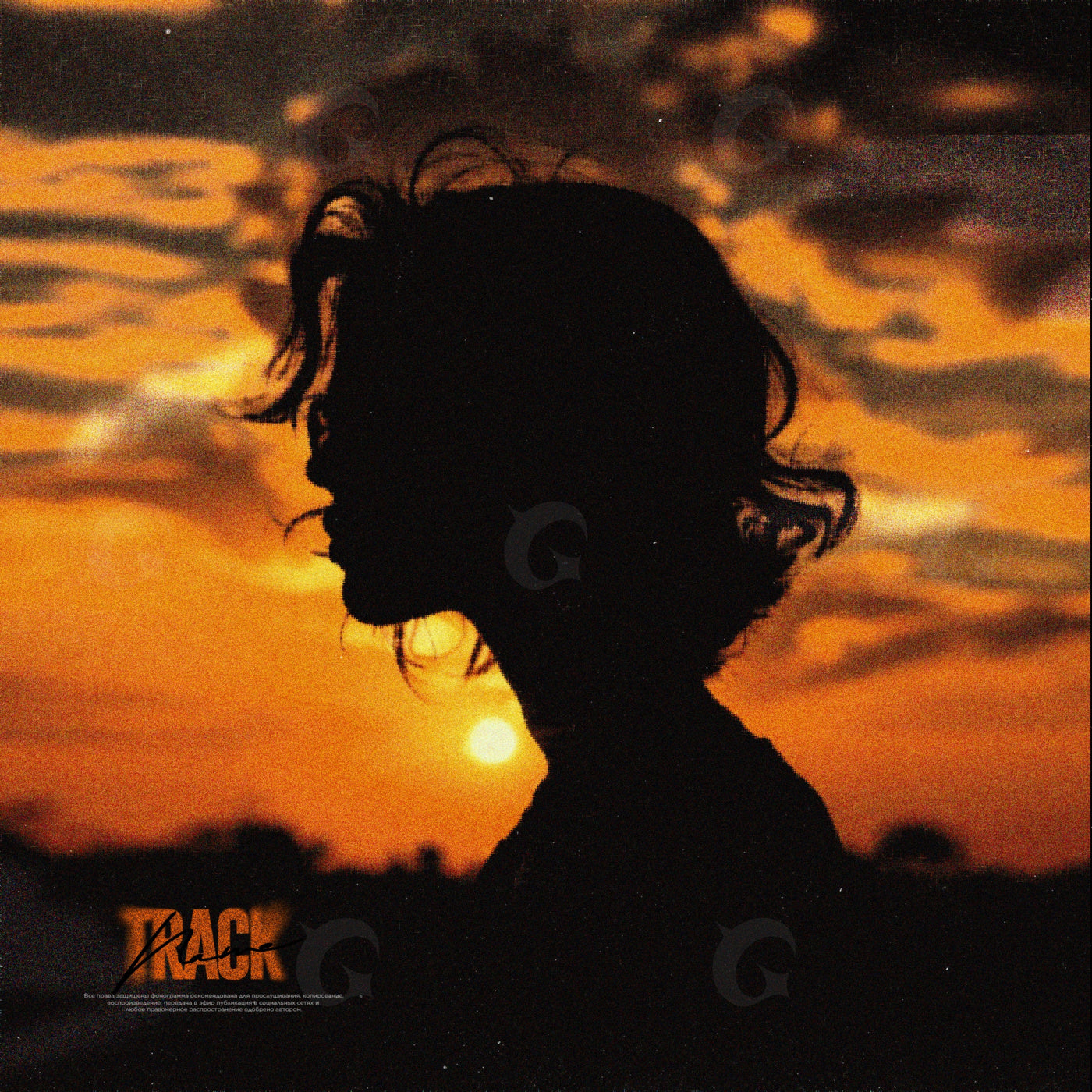 Sunset silhouette girl