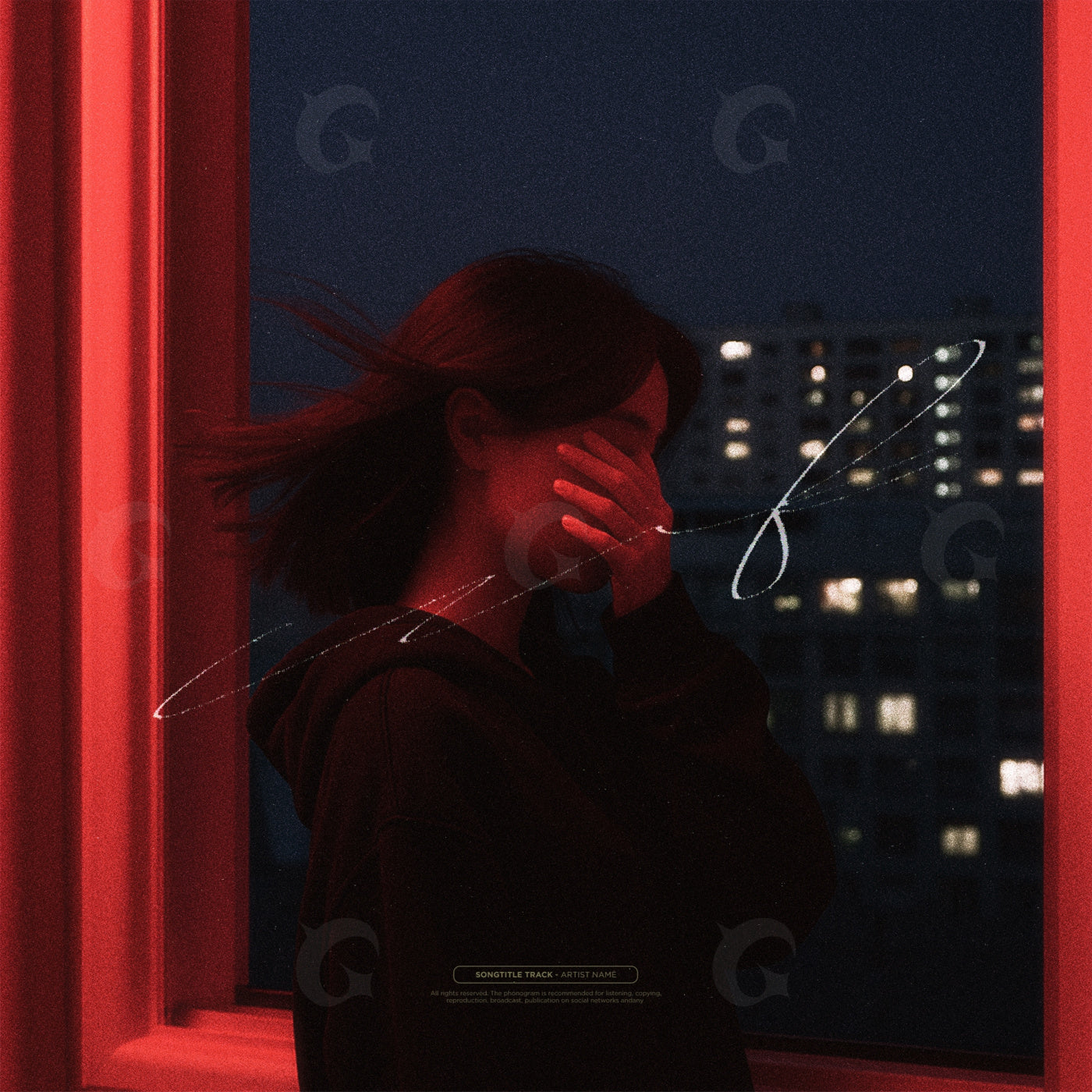 Midnight window solitude