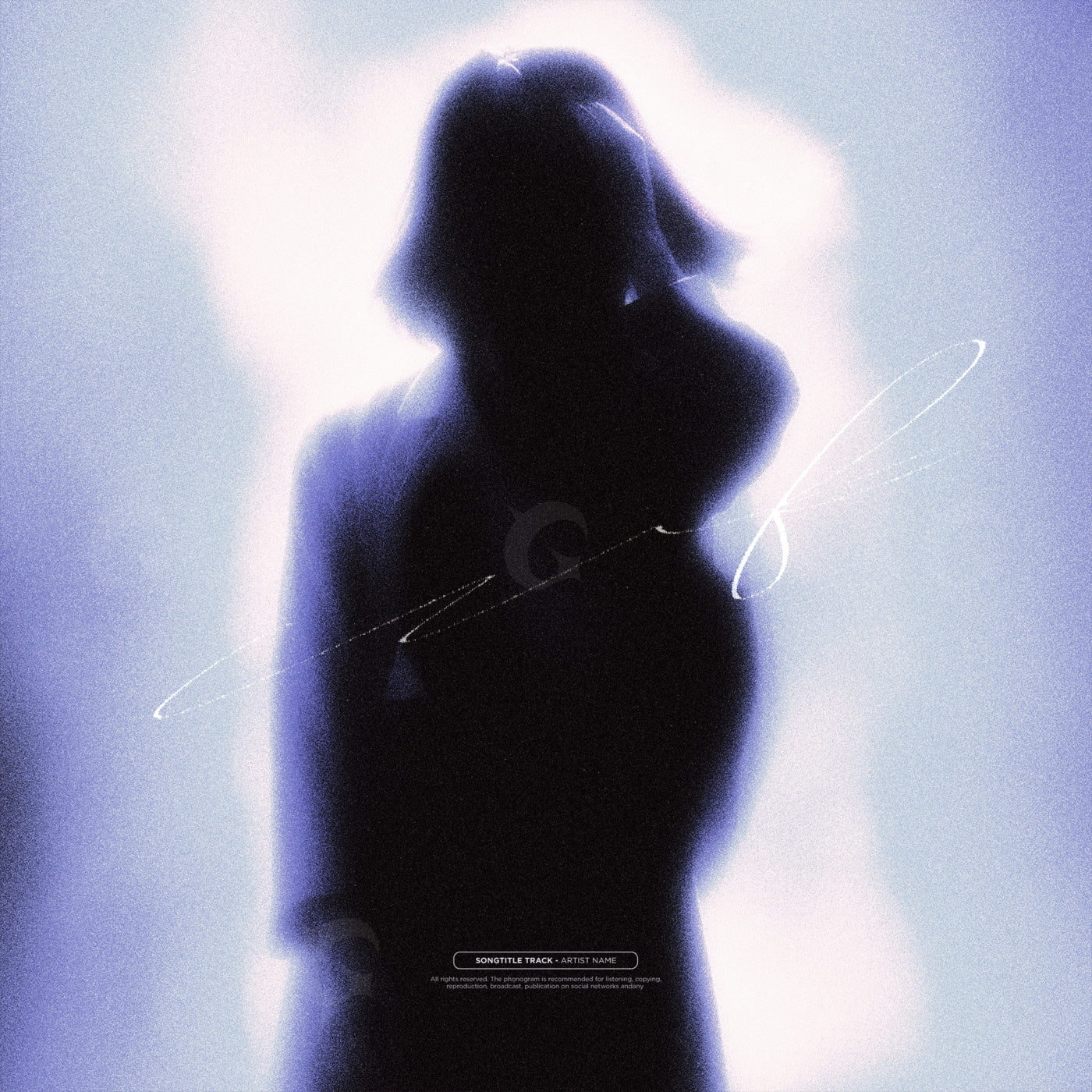 Silhouette under light