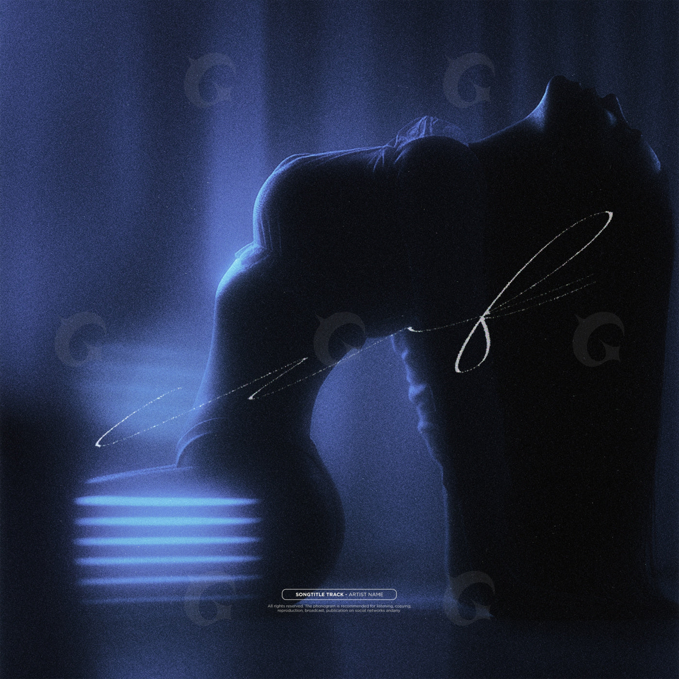 Neon silhouette embrace
