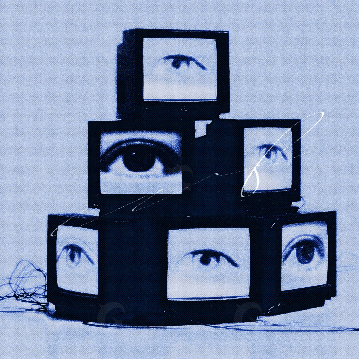 Stacked watching eyes