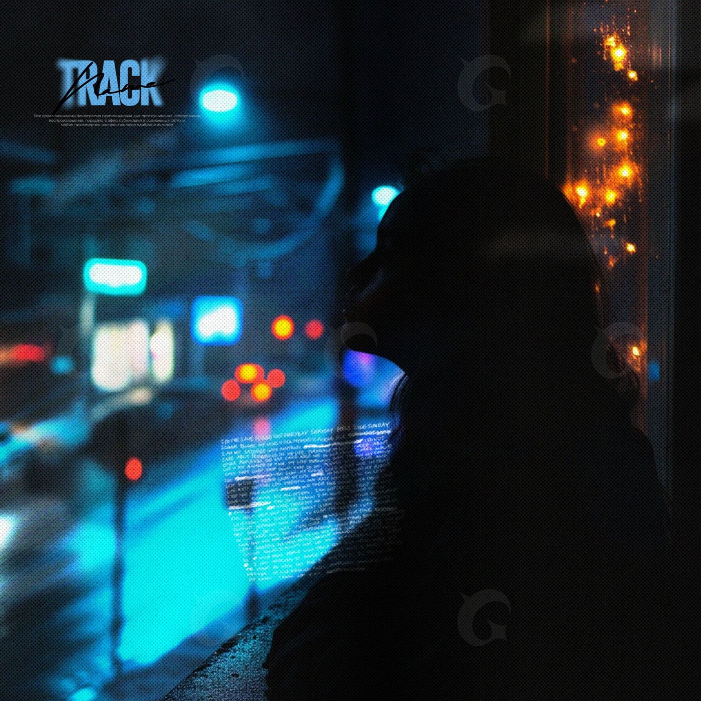 Neon night solitude