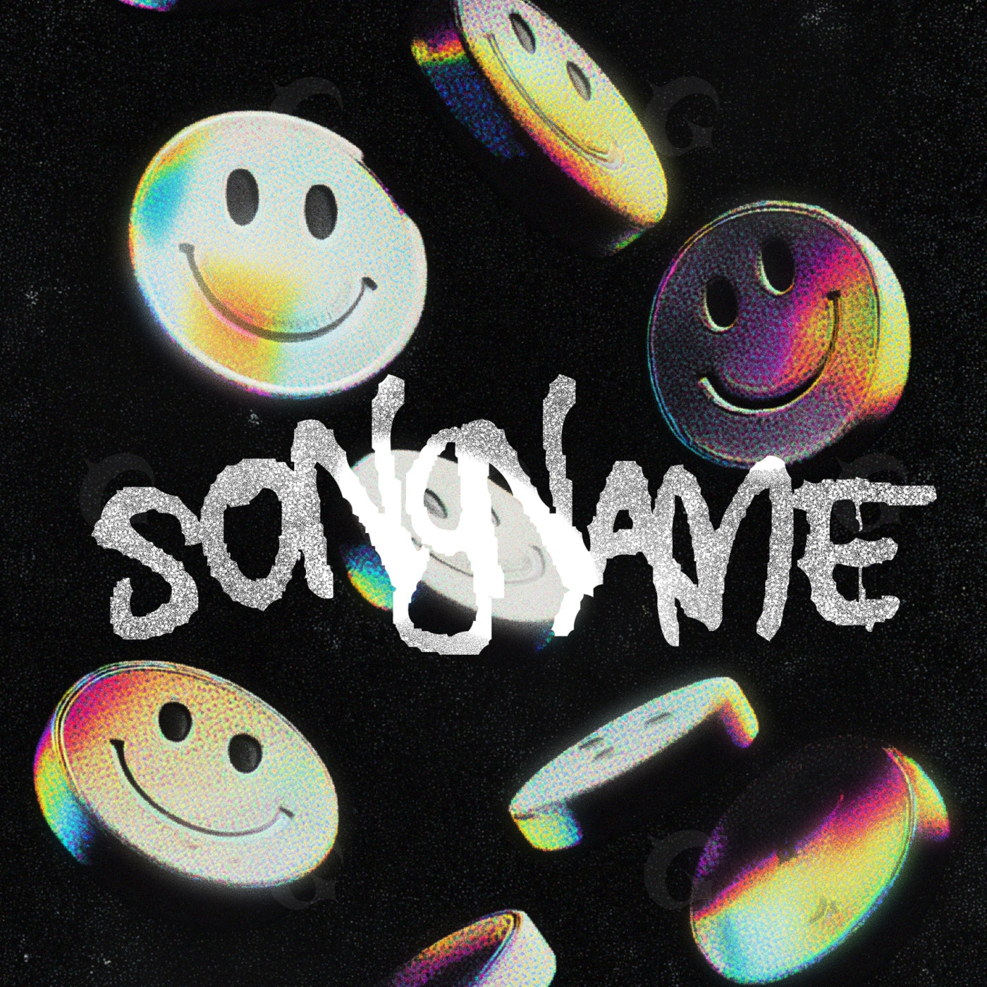 Floating smiley coins