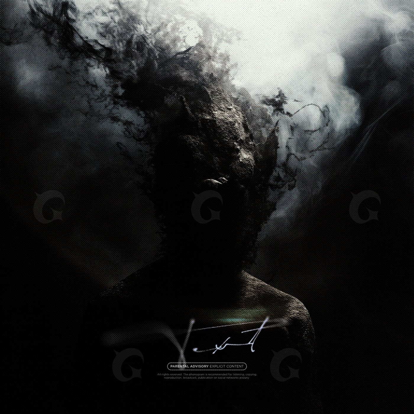 Silhouette with dissolving head