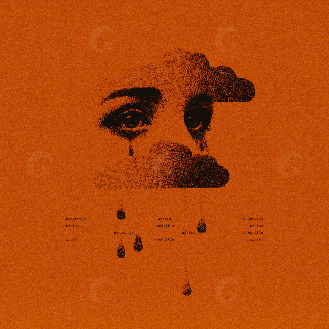 Tears under clouds
