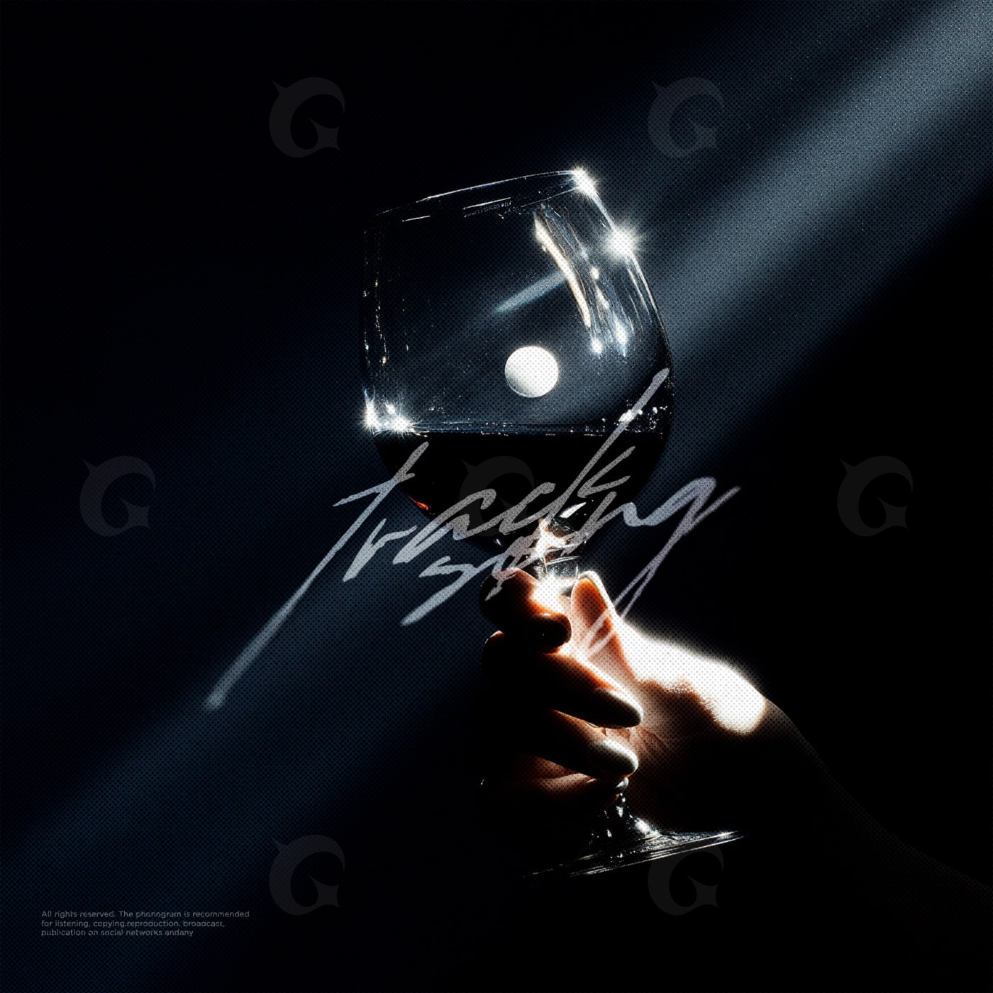 Moonlit wine glass