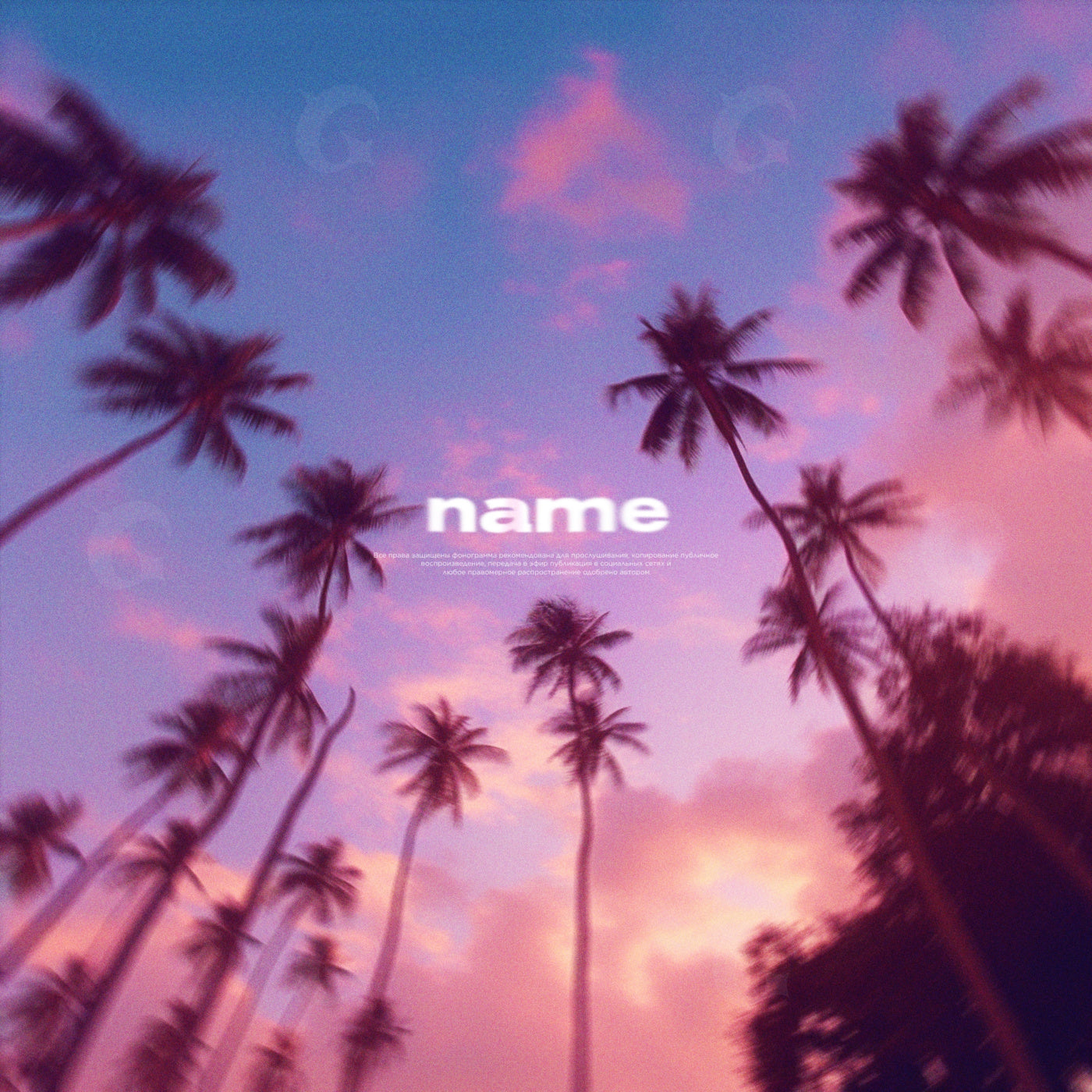 Tropical evening palms