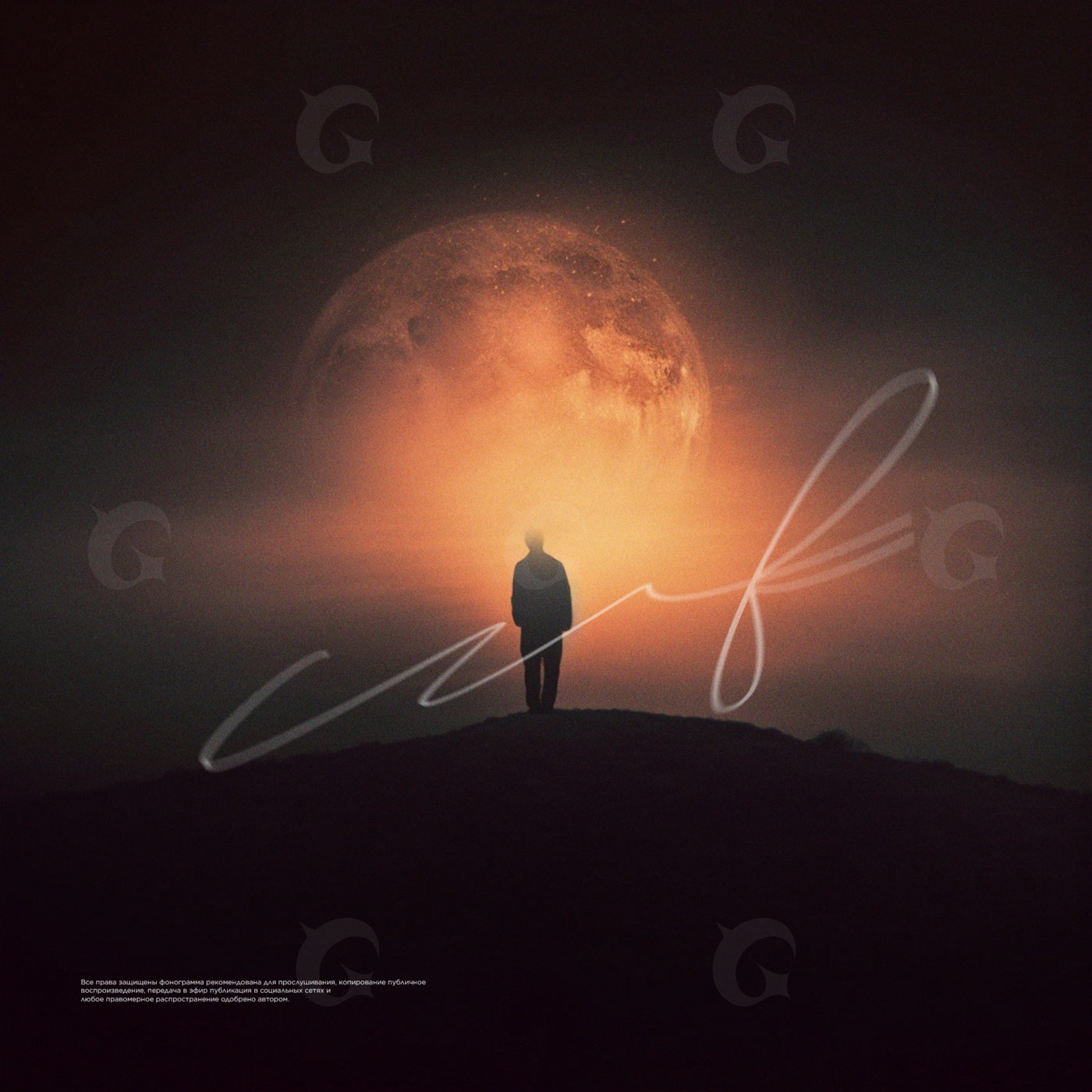 Lone under moon