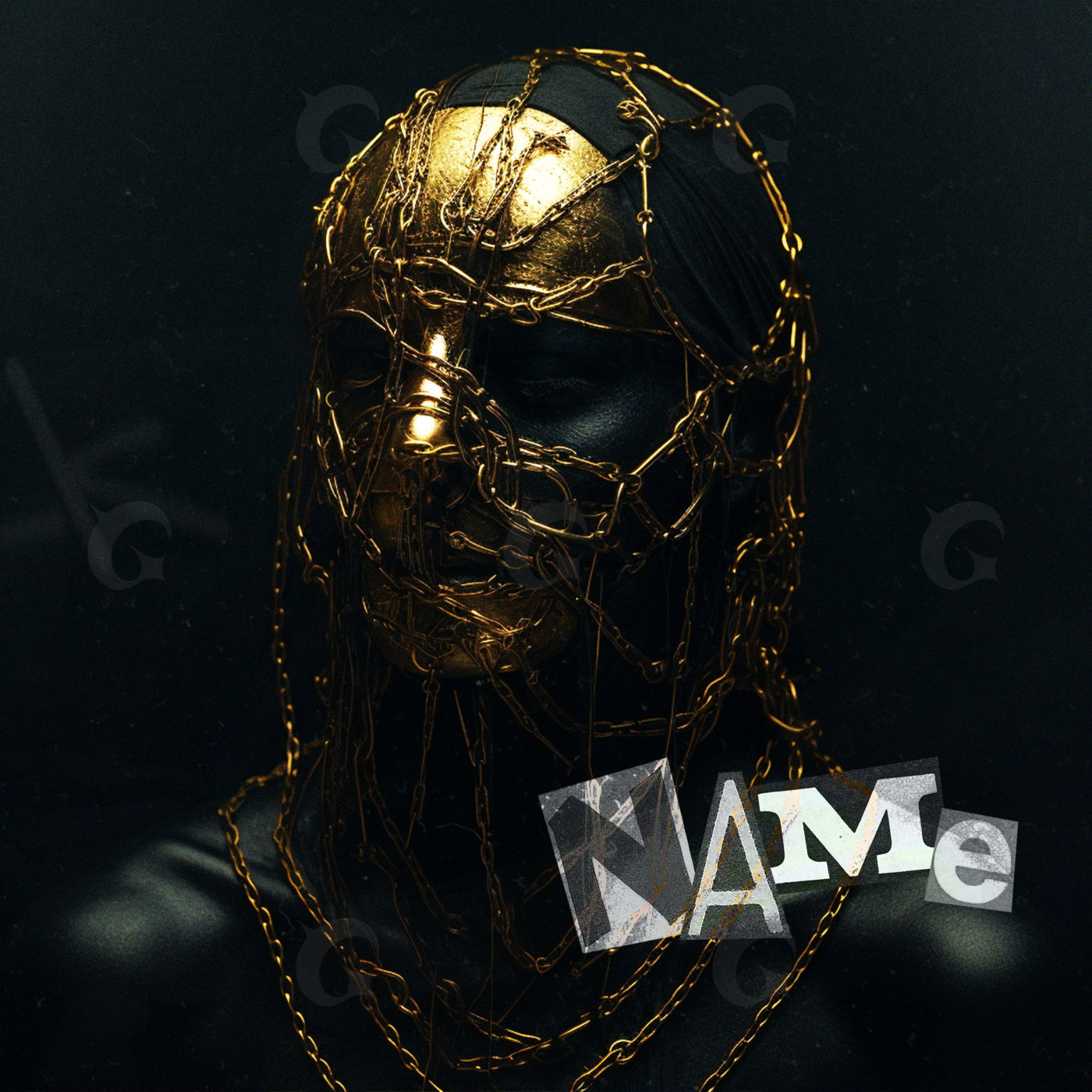 Chained golden mask
