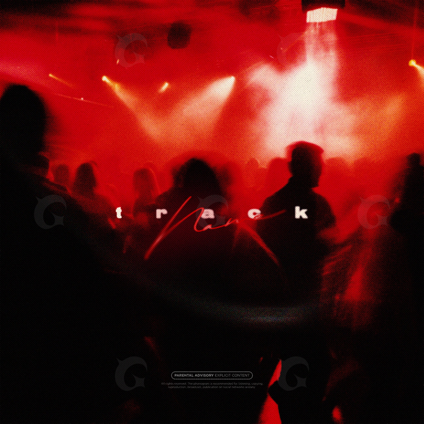 Nightclub crowd silhouettes
