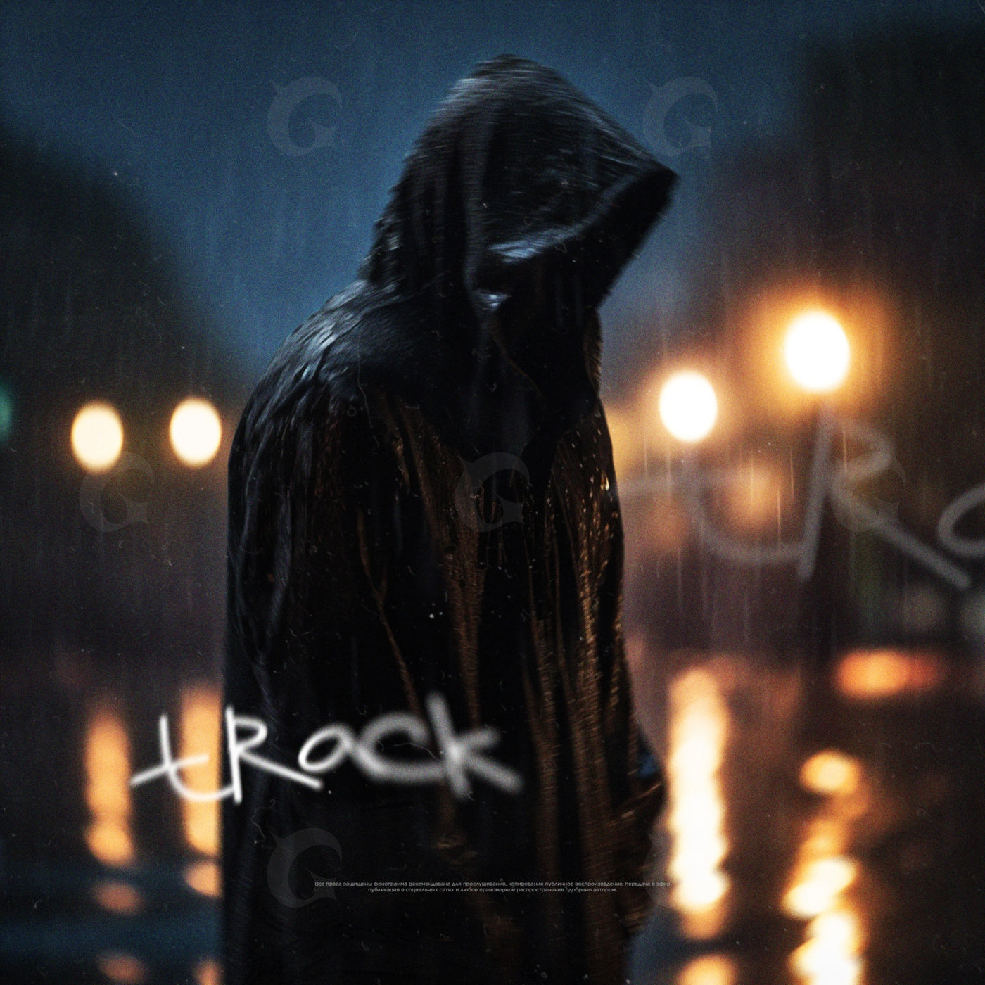 Hooded in rain