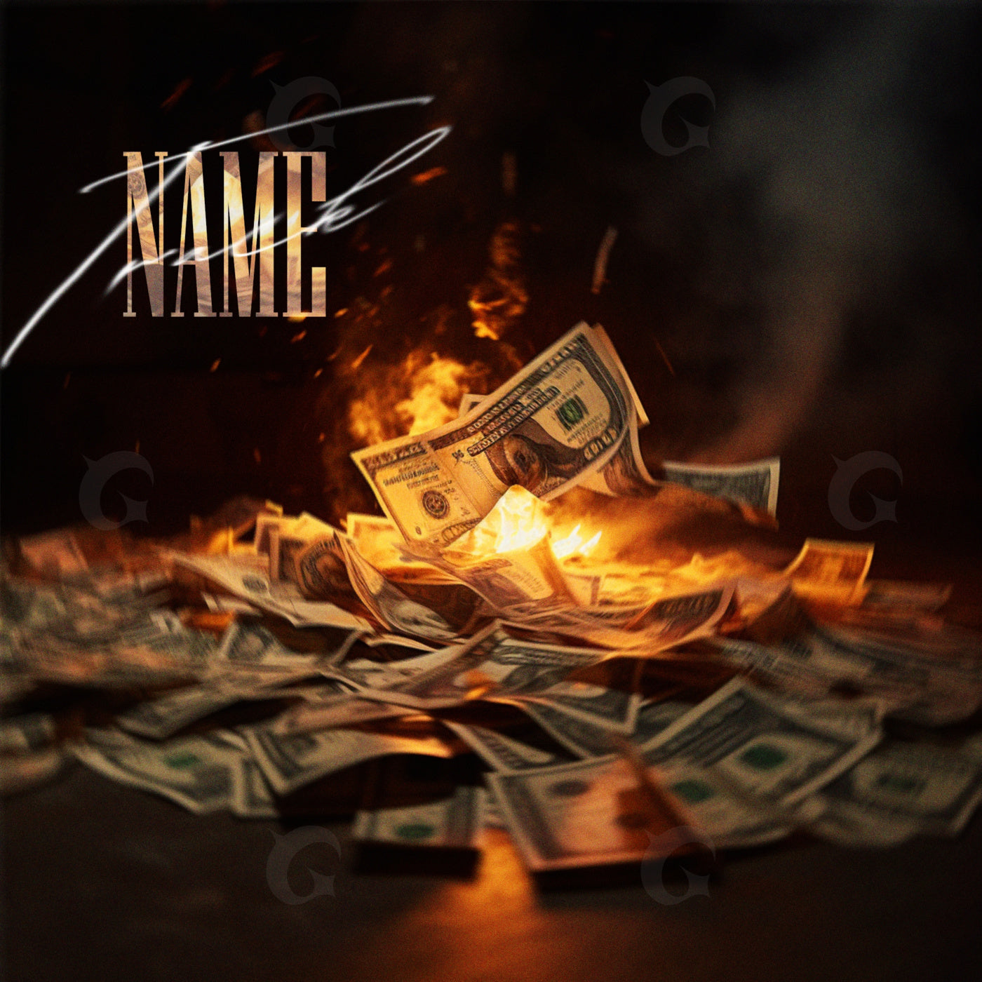 Burning cash pile
