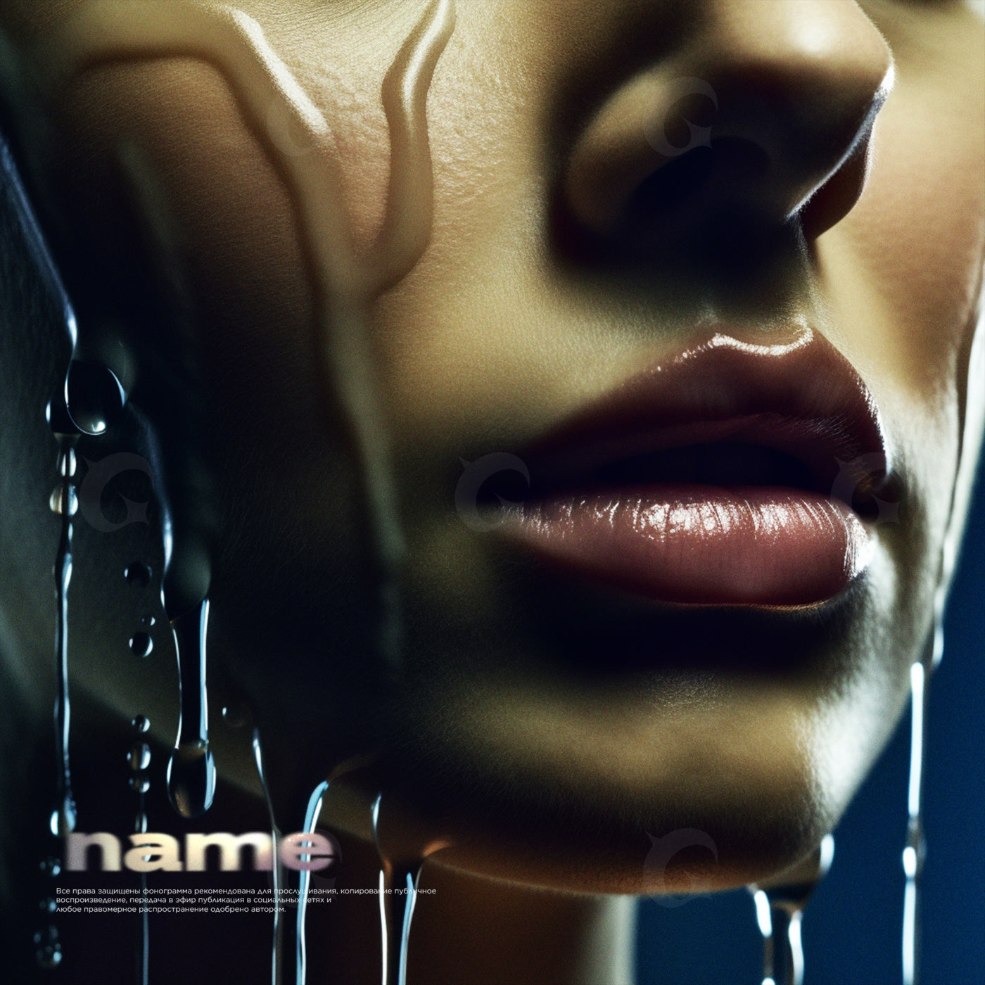 Dripping glossy lips