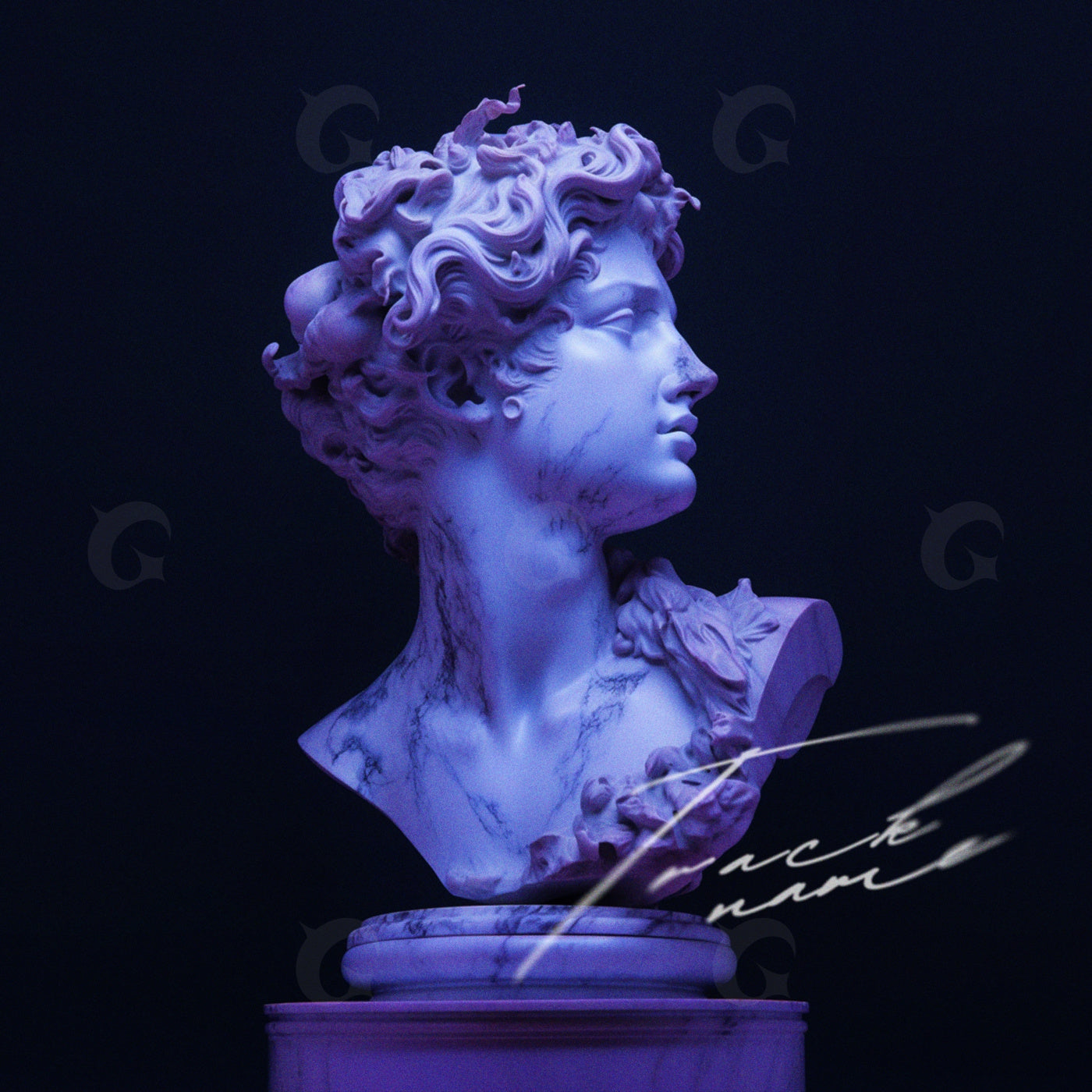 Marble bust gaze