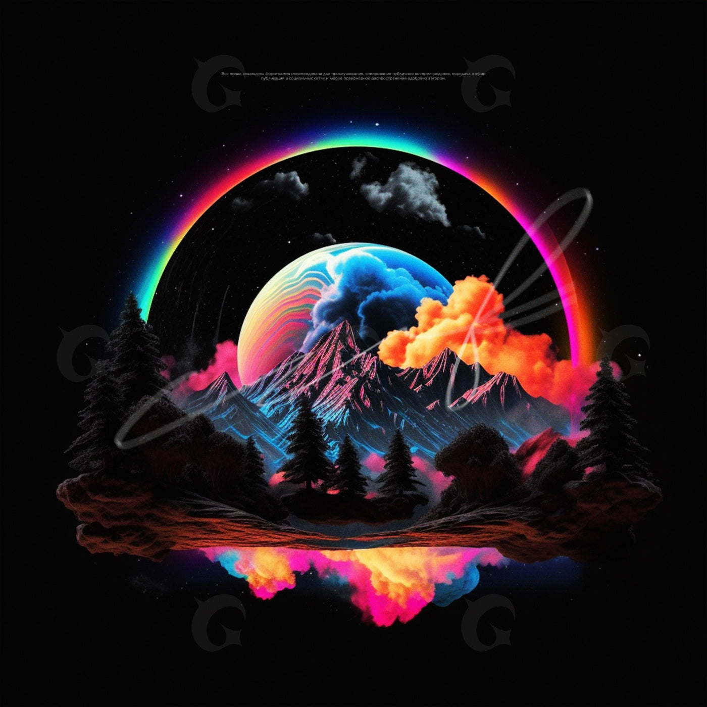 Neon mountain dream