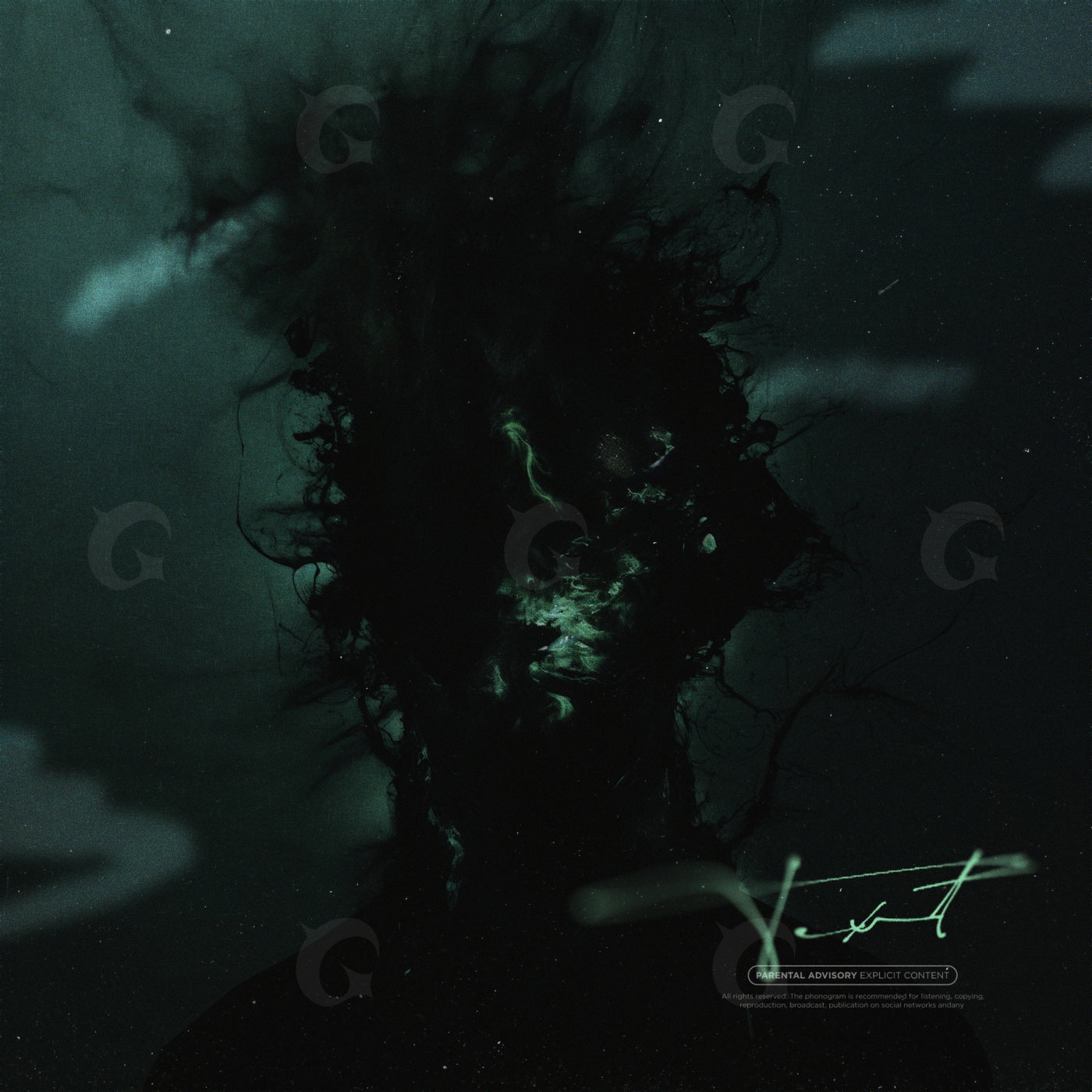 Shadowed smoke face