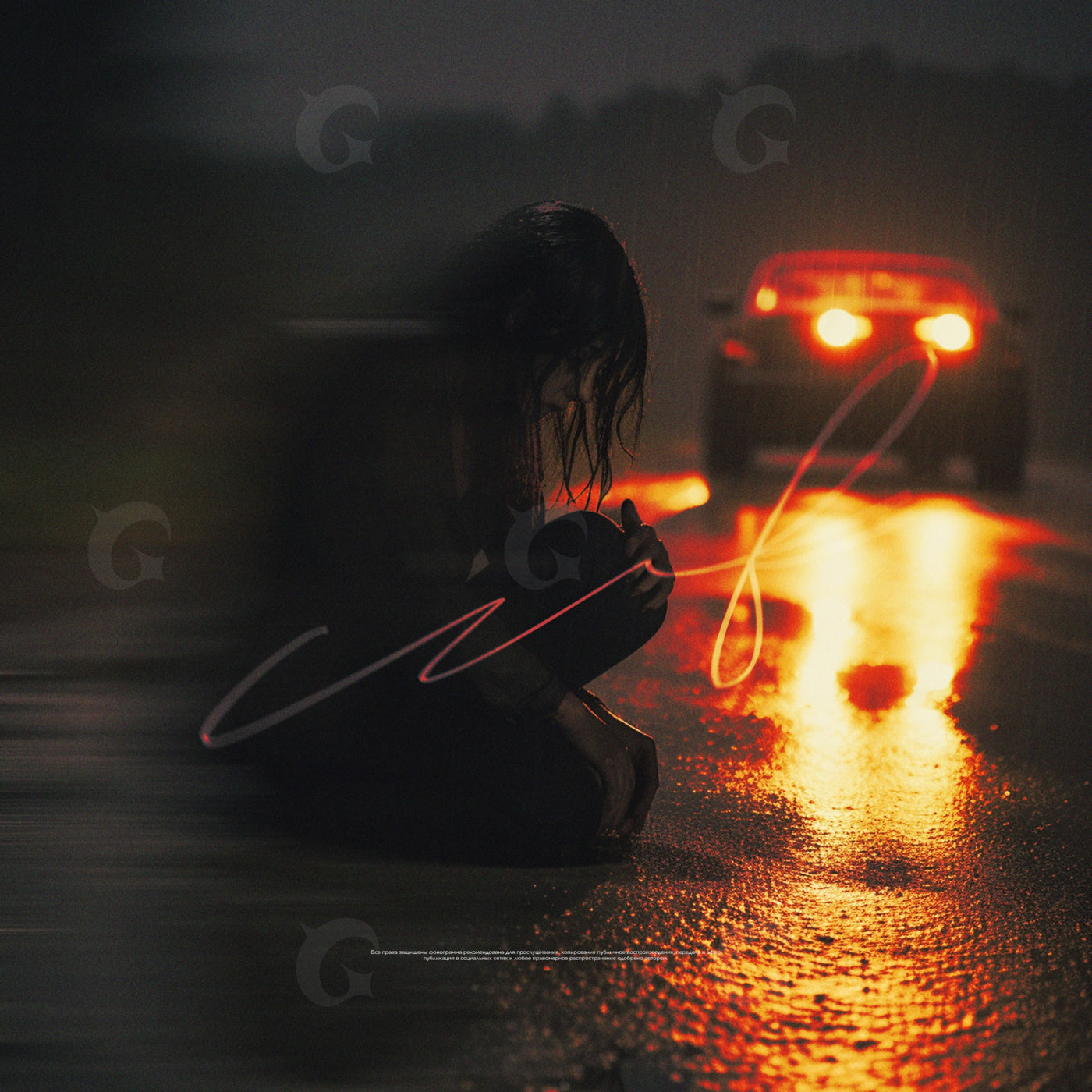 Sitting beside headlights