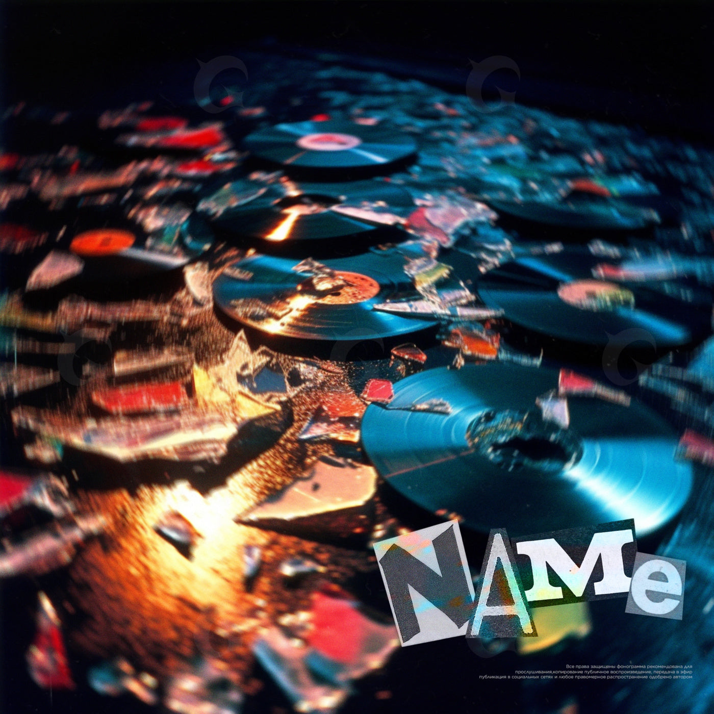 Shattered vinyl road