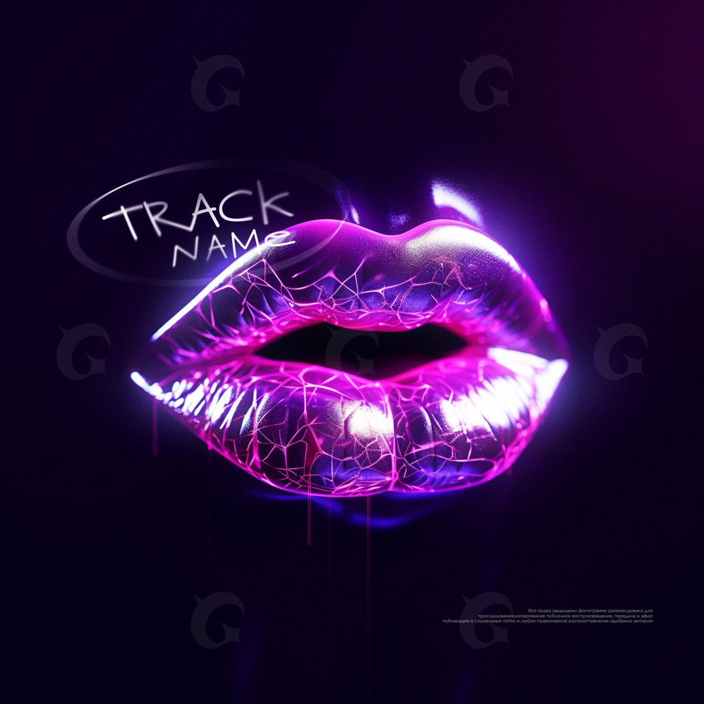 Neon electric kiss