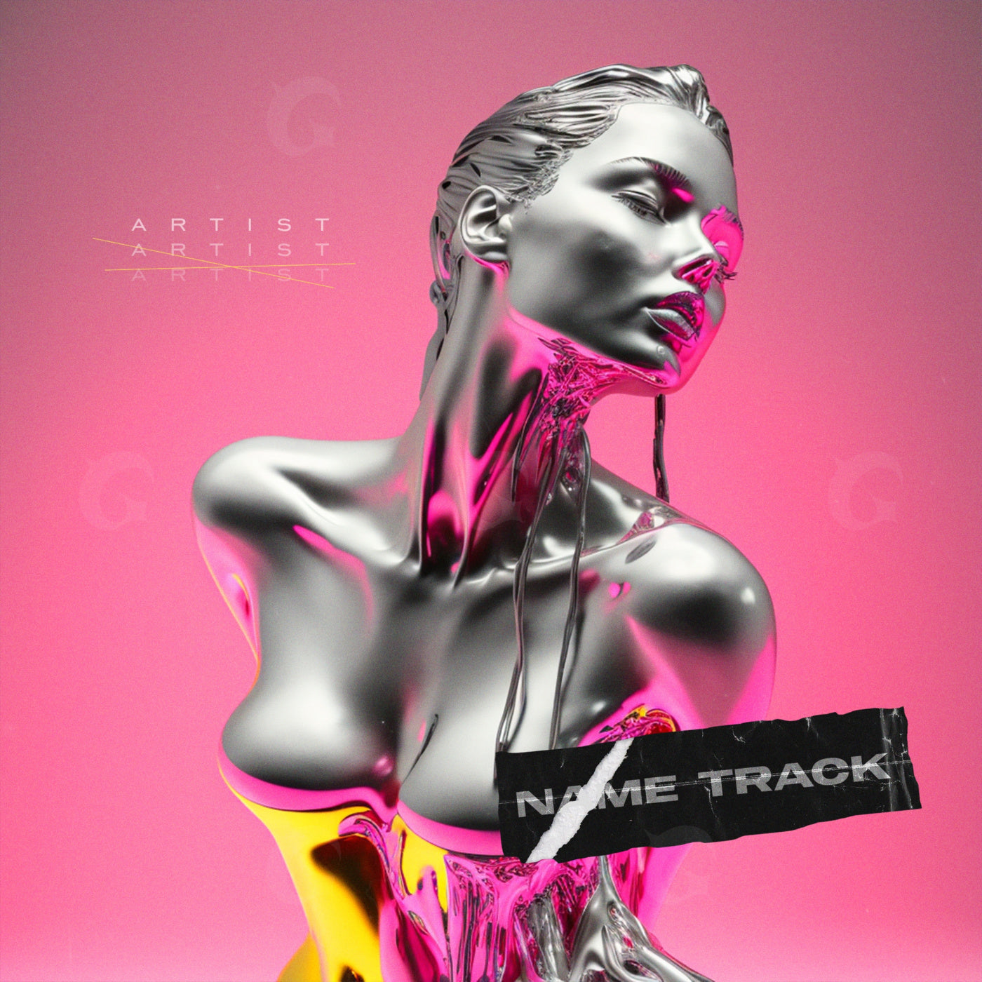 Molten metallic female sculptures