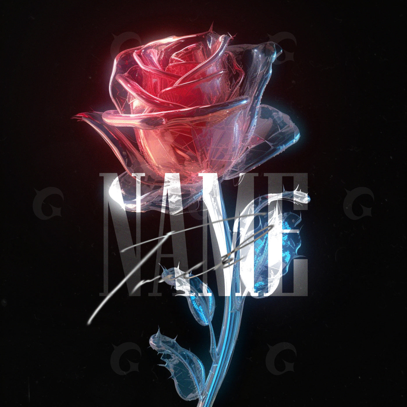 Glass rose illumination